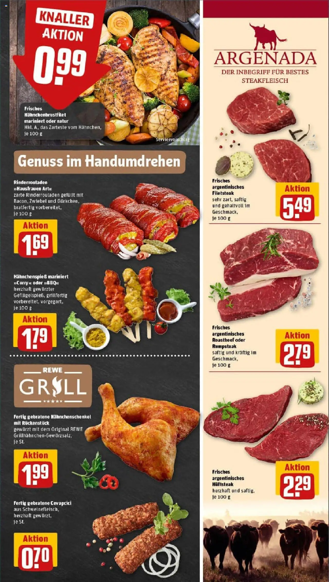 Rewe prospekt Dortmund	 – gültig ab 28.09.2025 | Seite: 7 | Produkte: Grill, Hahnchenschenkel, Schweinefleisch, Steak