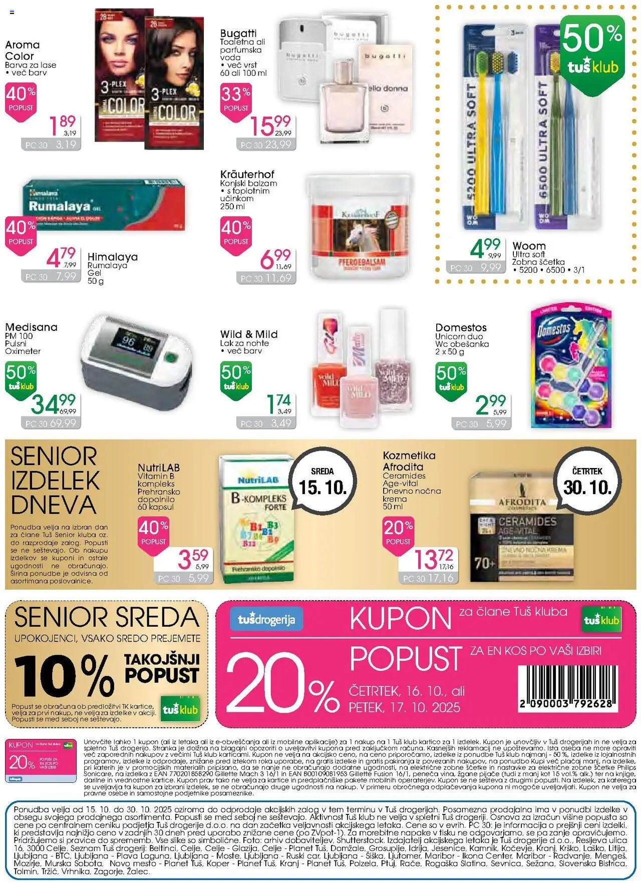 Novi Tuš drogerija katalog ponudbe – veljaven od 15.10.2025 | Stran: 16 | Izdelki: Kos, Krema, Voda, Parfumska voda