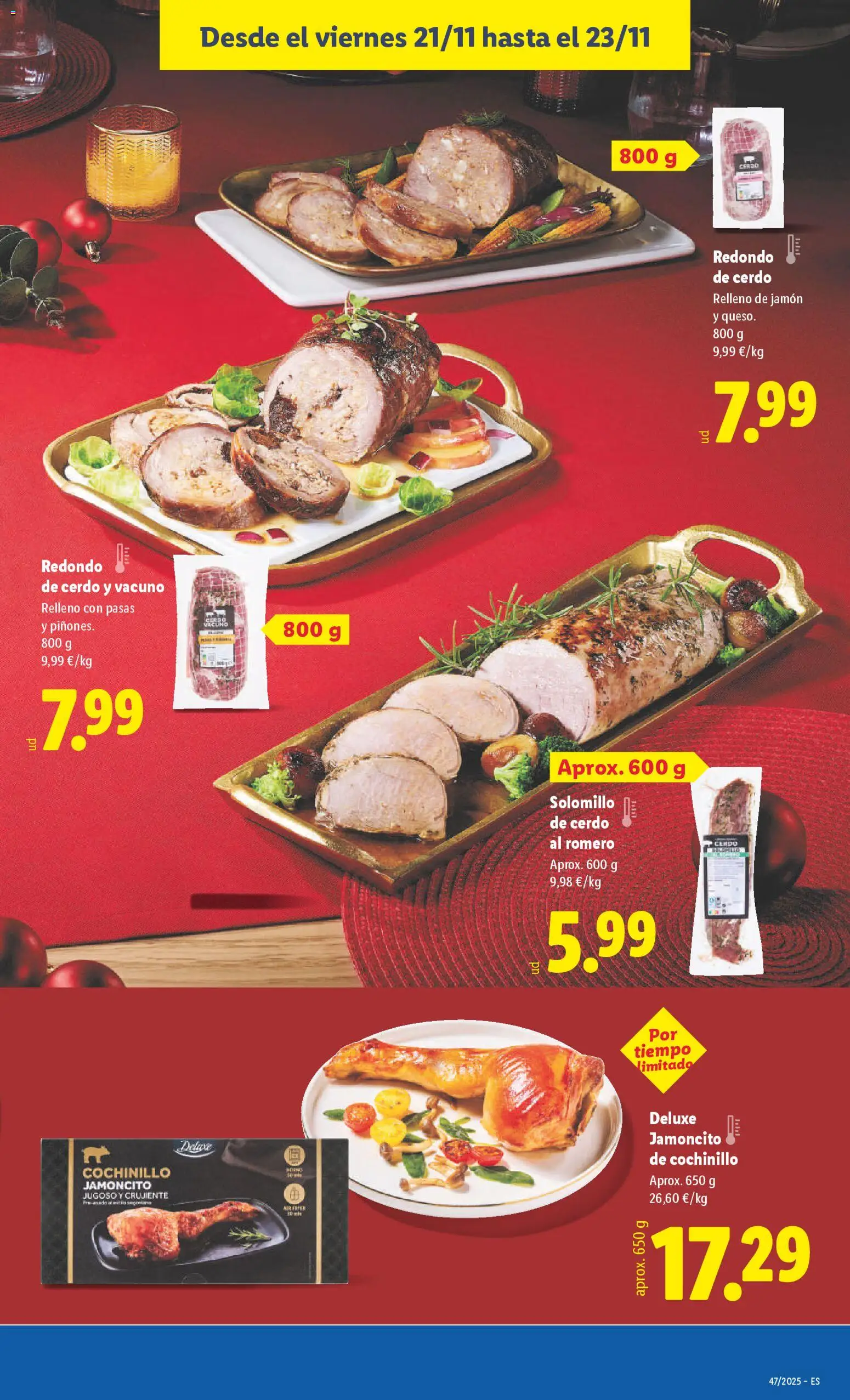Lidl folleto │ válido desde el 17.11.2025 | Página: 37 | Productos: Solomillo de cerdo, Jamón, Cerdo