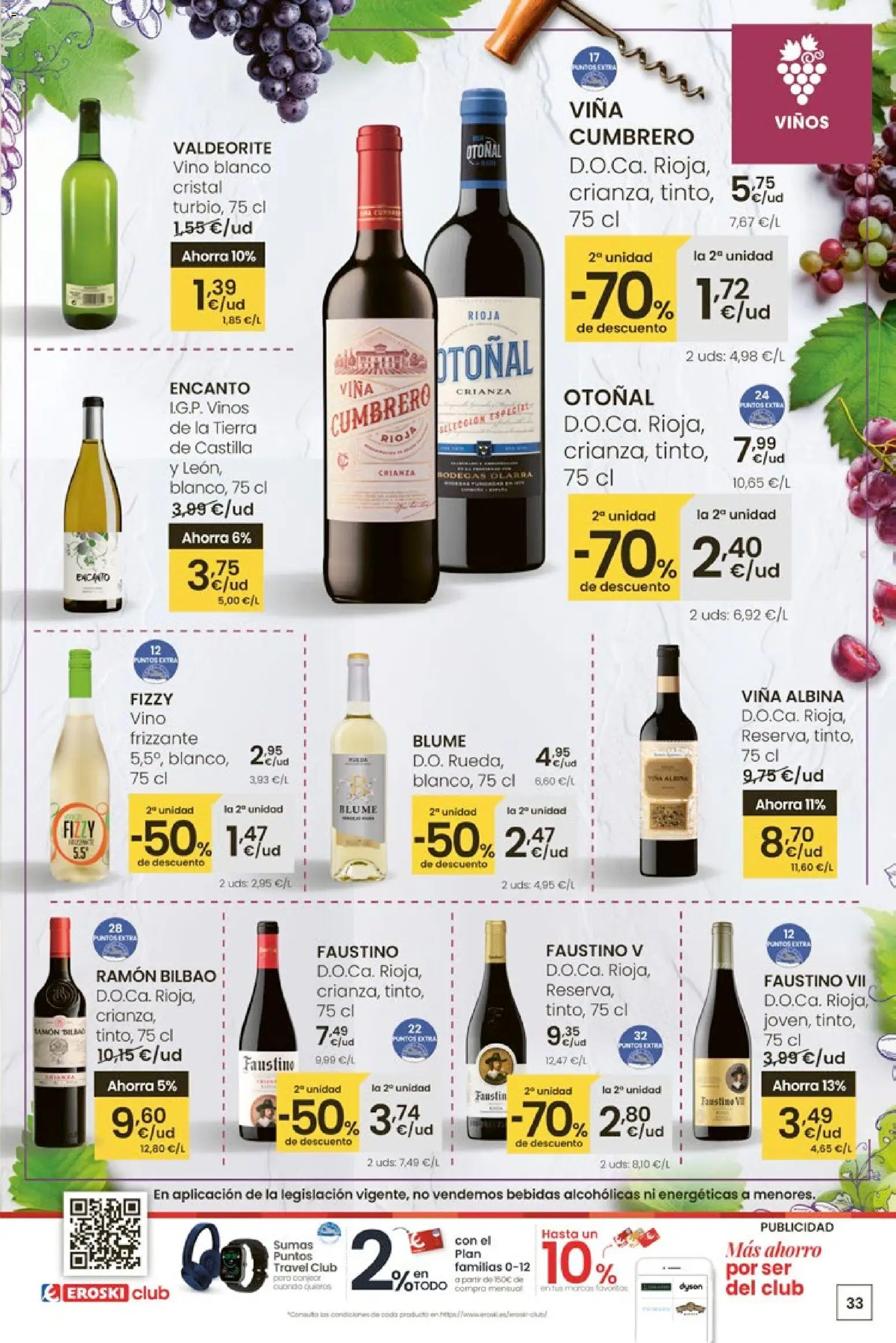 Eroski - Entroido do aforro │ válido desde el 29.01.2026 | Página: 33 | Productos: Vino