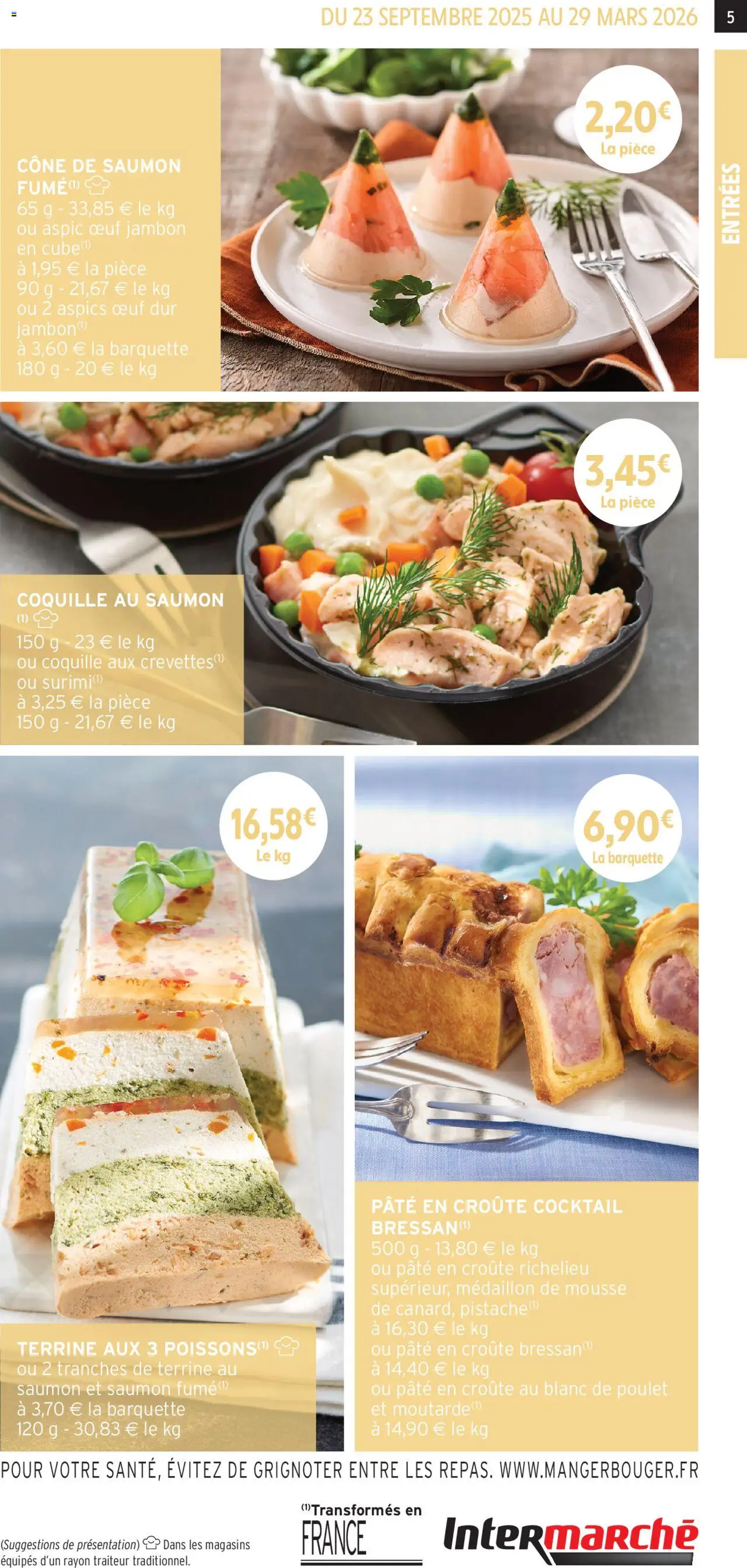 {H1} | Page: 5 | Produits: Saumon fumé, Crevettes, Moutarde, Jambon