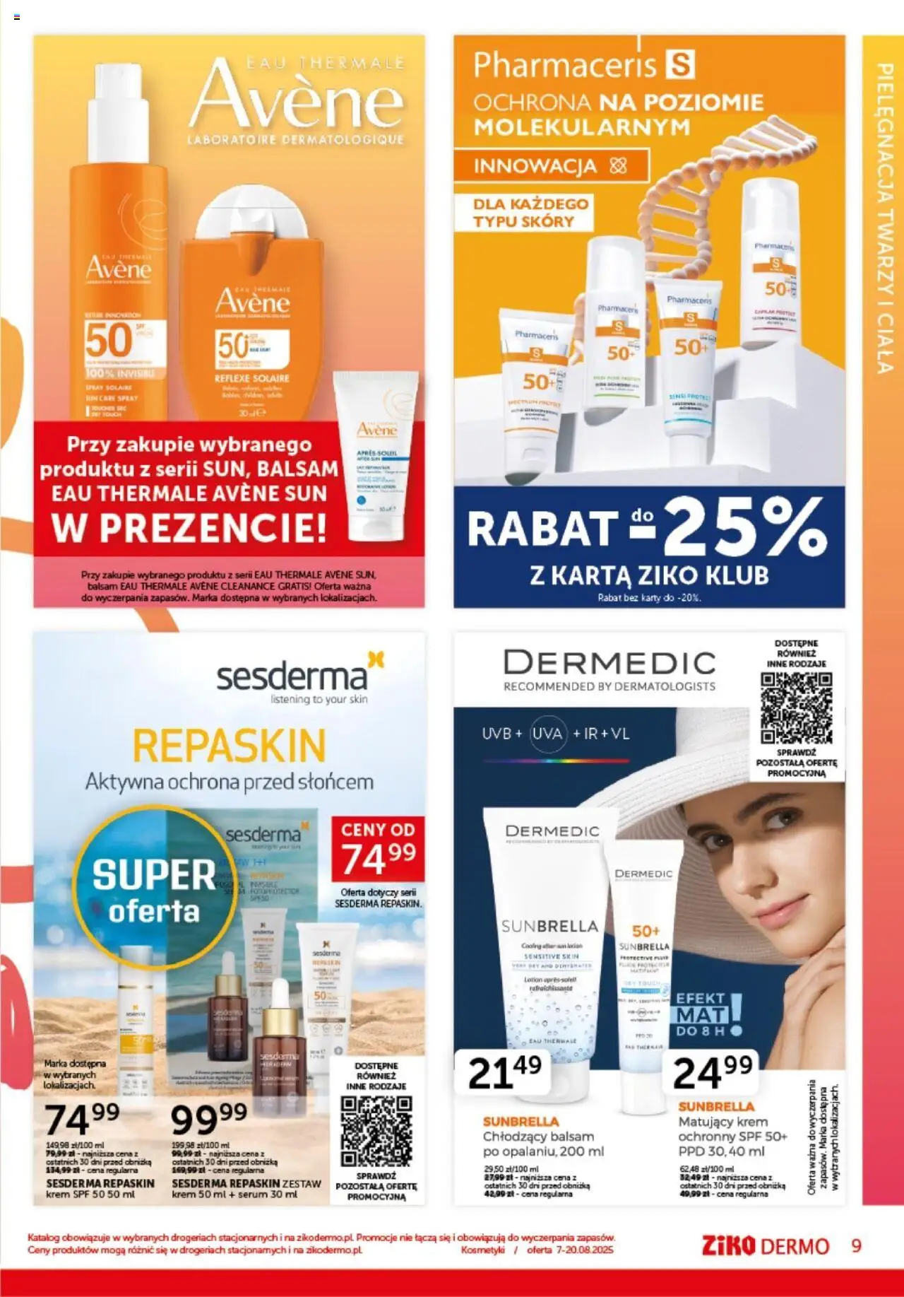 Ziko Gazetka od 07.08.2025 | Strona: 9 | Produkty: Karta, Kosmetyki, Krem, Lotion