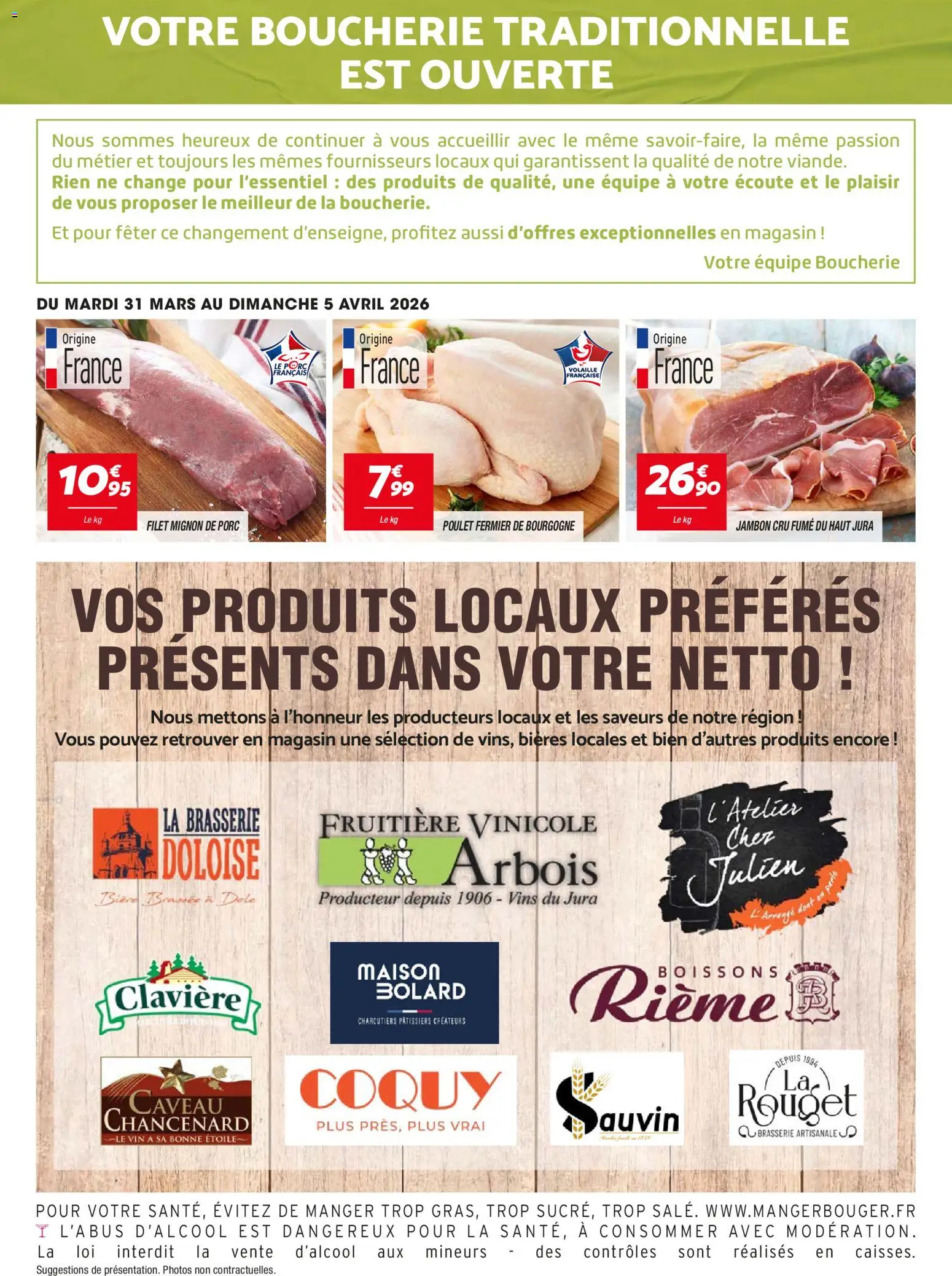 {H1} | Page: 2 | Produits: Volaille, Bière, Filet mignon, Porc