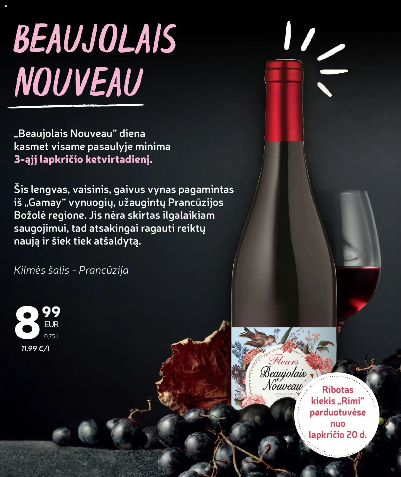 Rimi akcijos nuo 18.11.2025 | Puslapis: 6 | Prekių: Vynas, Šalis