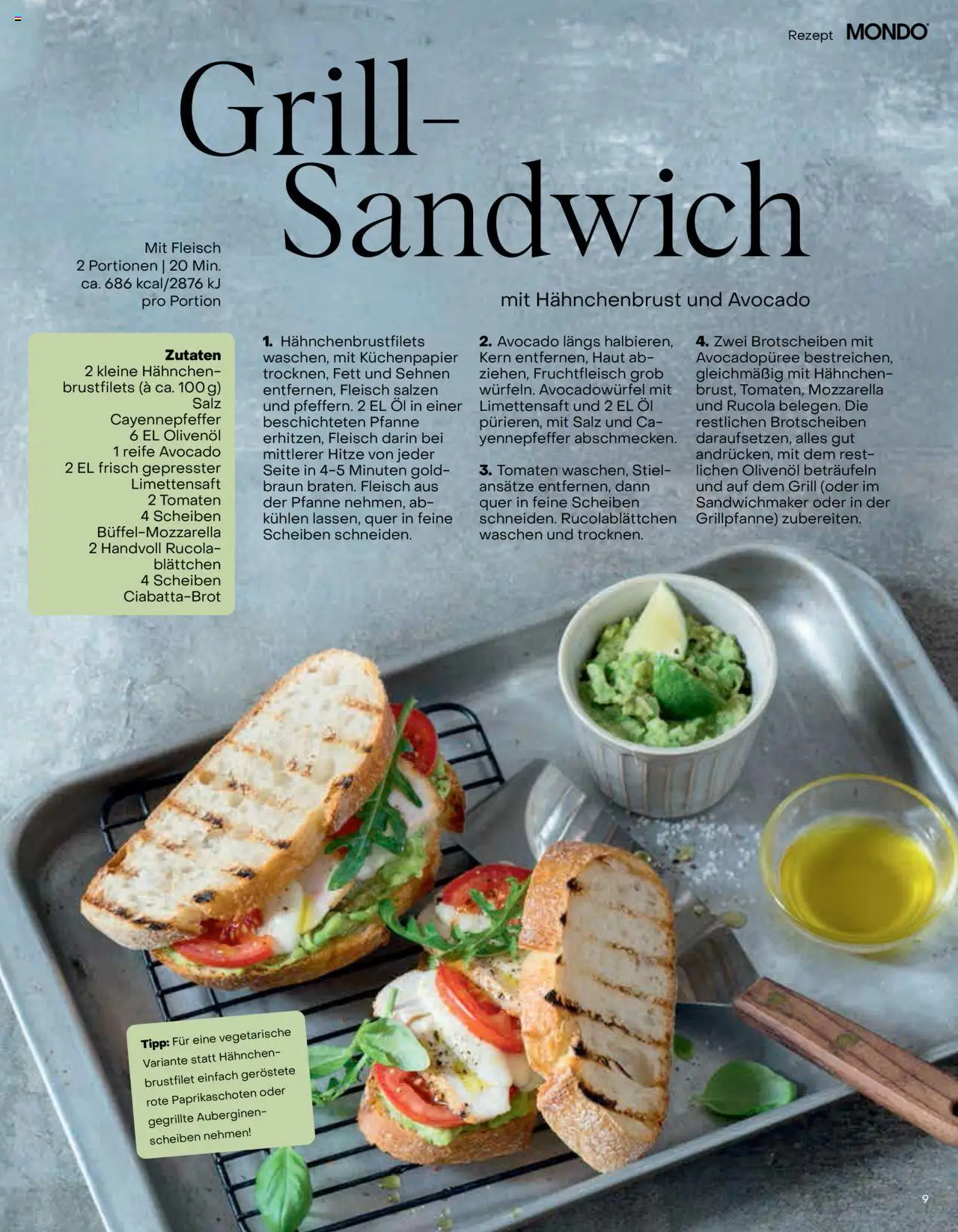 Ostermann Mondo Küchenprospekt – gültig ab 26.05.2025 | Seite: 9 | Produkte: Hahnchen, Rucola, Tomaten, Fleisch
