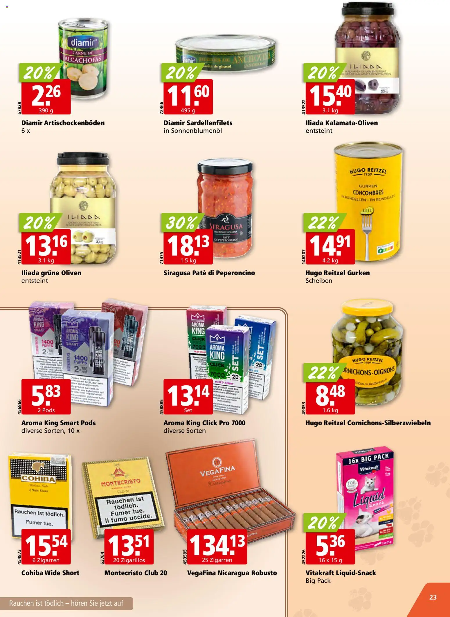 Aligro Aktionen Schlieren, Gossau SG, Frauenfeld, Rapperswil-Jona, Sargans, Bern, Brüttisellen, Pratteln, Emmen, Spreitenbach – gültig ab 16.02.2026 | Seite: 23 | Produkte: Gurken