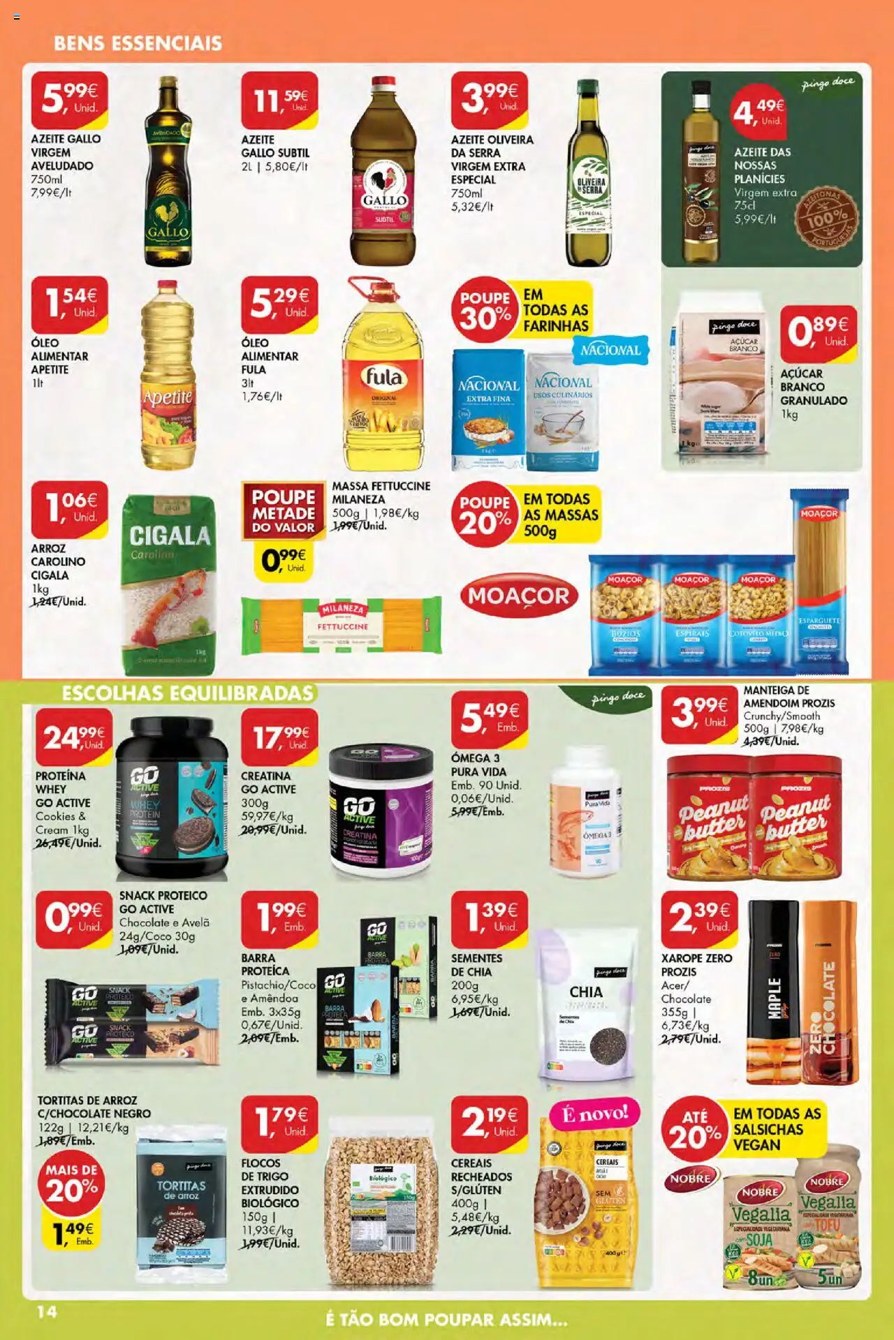 Pingo Doce Poupe Esta Semana Açores │ válido de 18.09.2025 | Página: 14 | Produtos: Manteiga de amendoim, Soja, Milaneza, Xarope