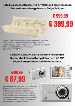 Kaufland Flugblatt ab 02.12.2025 gültig | Seite: 7 | Produkte: Kamera, Sofa, Sessel