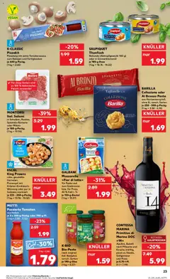 SAUPIQUET Thunfisch, Naturale (Abtropfgewicht 140 g) oder in Sonnenblumenöl je 185-g-Dose ab 09.10.2025 gültig | Seite: 23