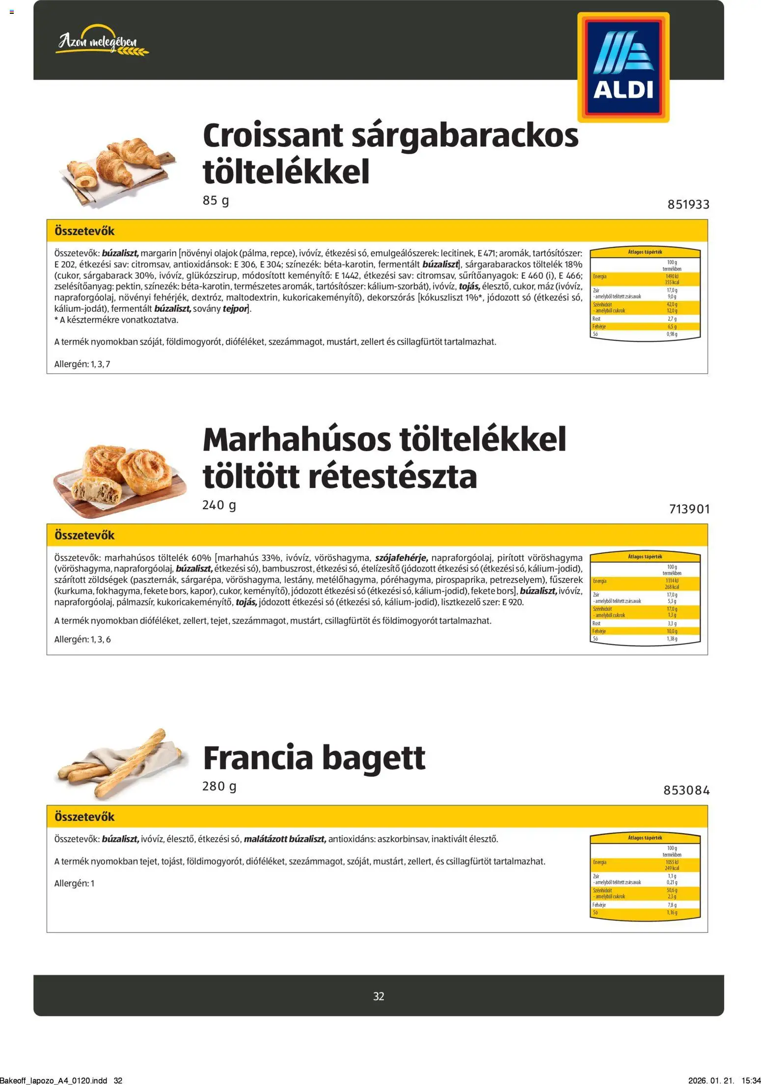 Aldi akciós ujság - amely érvényes a következő dátumtól: 26.08.2024 | Oldal: 32 | Termékek: Margarin, Sütőpor, Párna, Fehérje