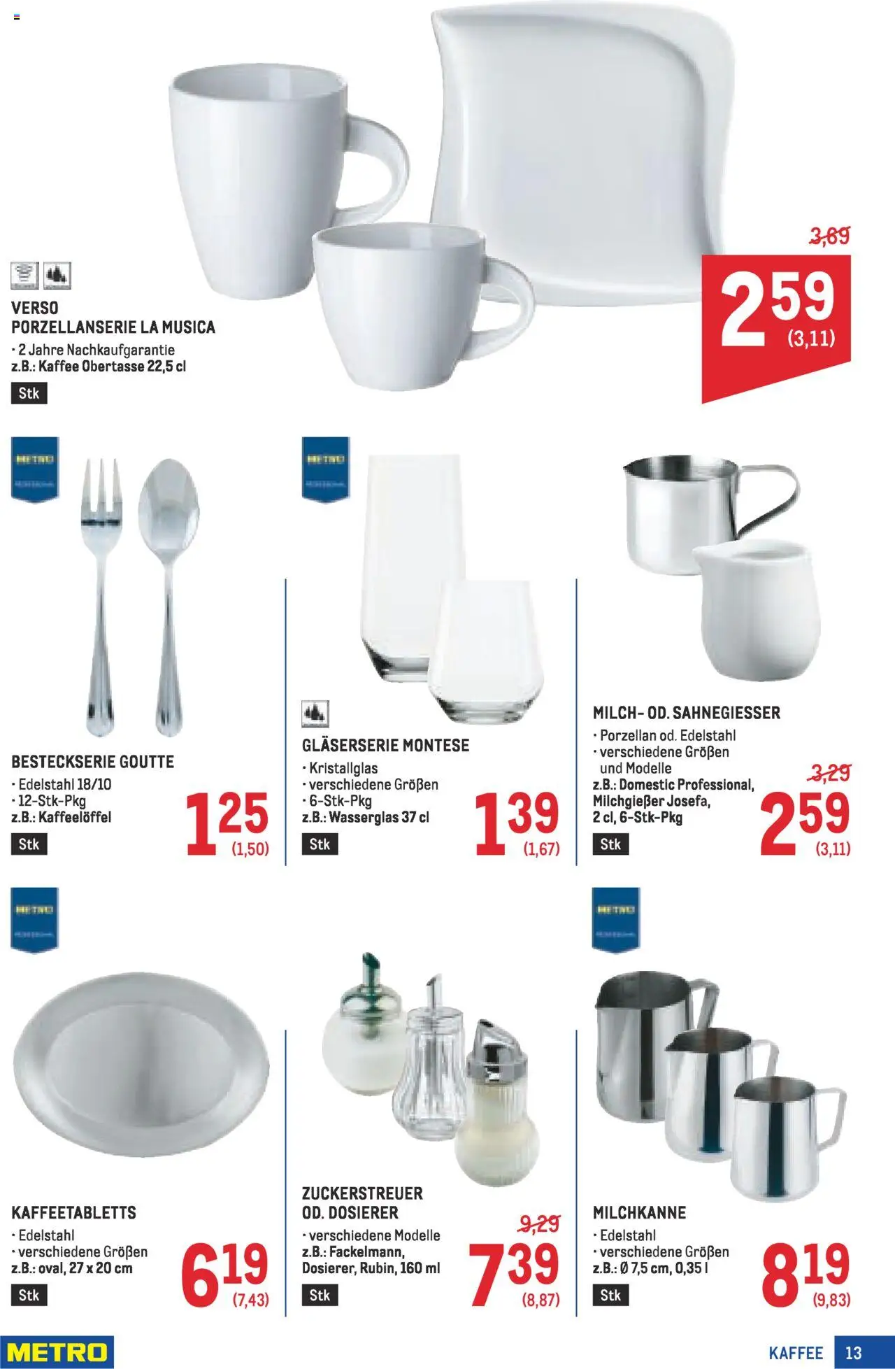 Metro  Kaffee Spezial gültig ab 04.09.2025 | Seite: 13 | Produkte: Milch, Kaffee