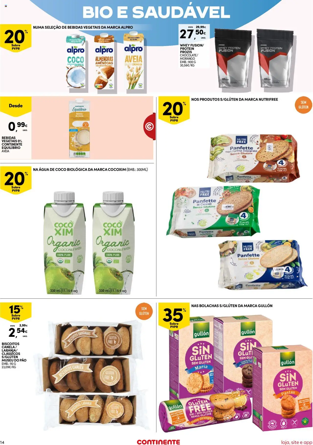 Continente Semanal Continente Bom Dia │ válido de 12.08.2025 | Página: 14 | Produtos: Agua, Bolachas, Canela, Biscoitos