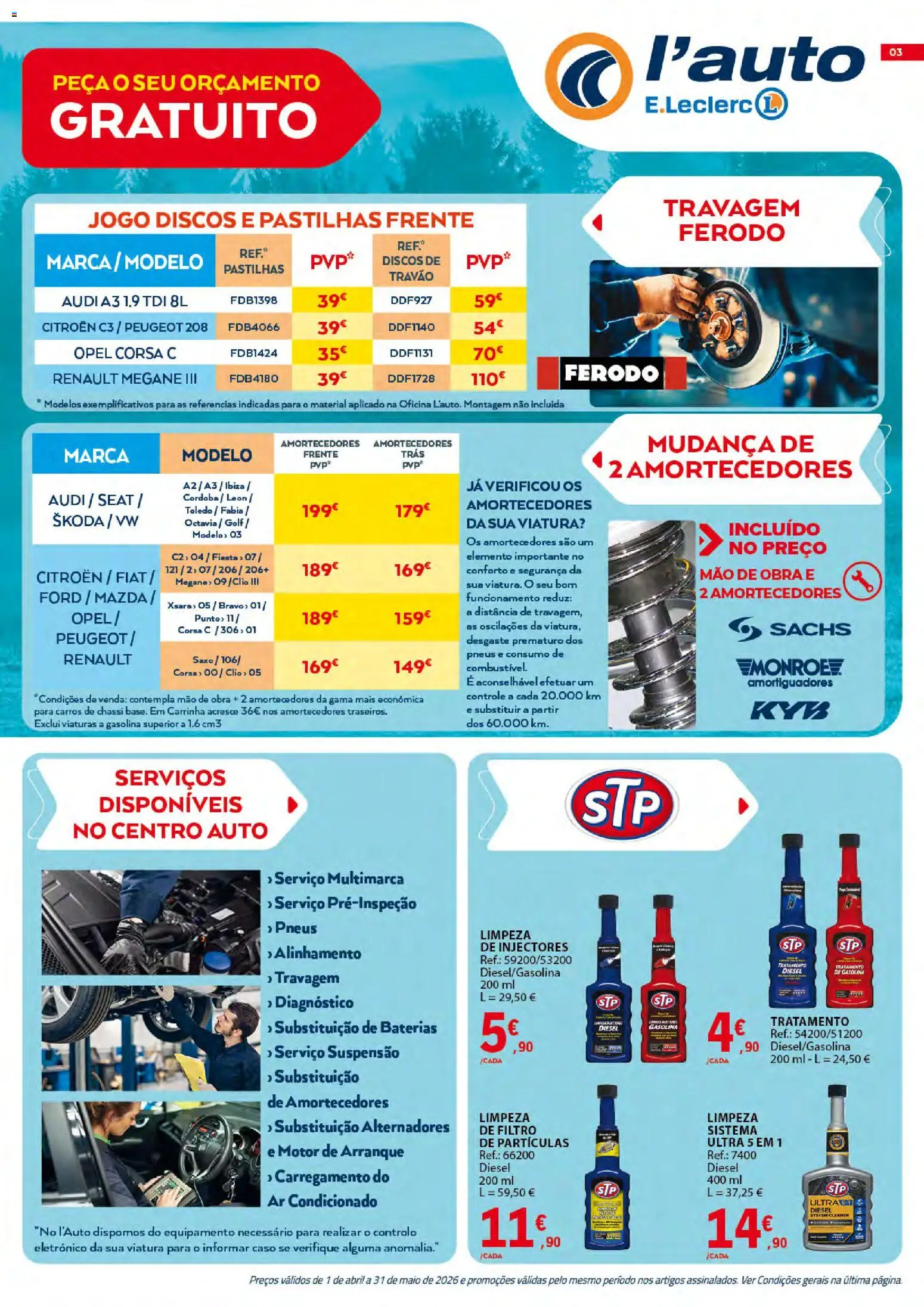 E.Leclerc folheto Auto │ válido de 01.04.2026 | Página: 3 | Produtos: Suspensão, Ar condicionado