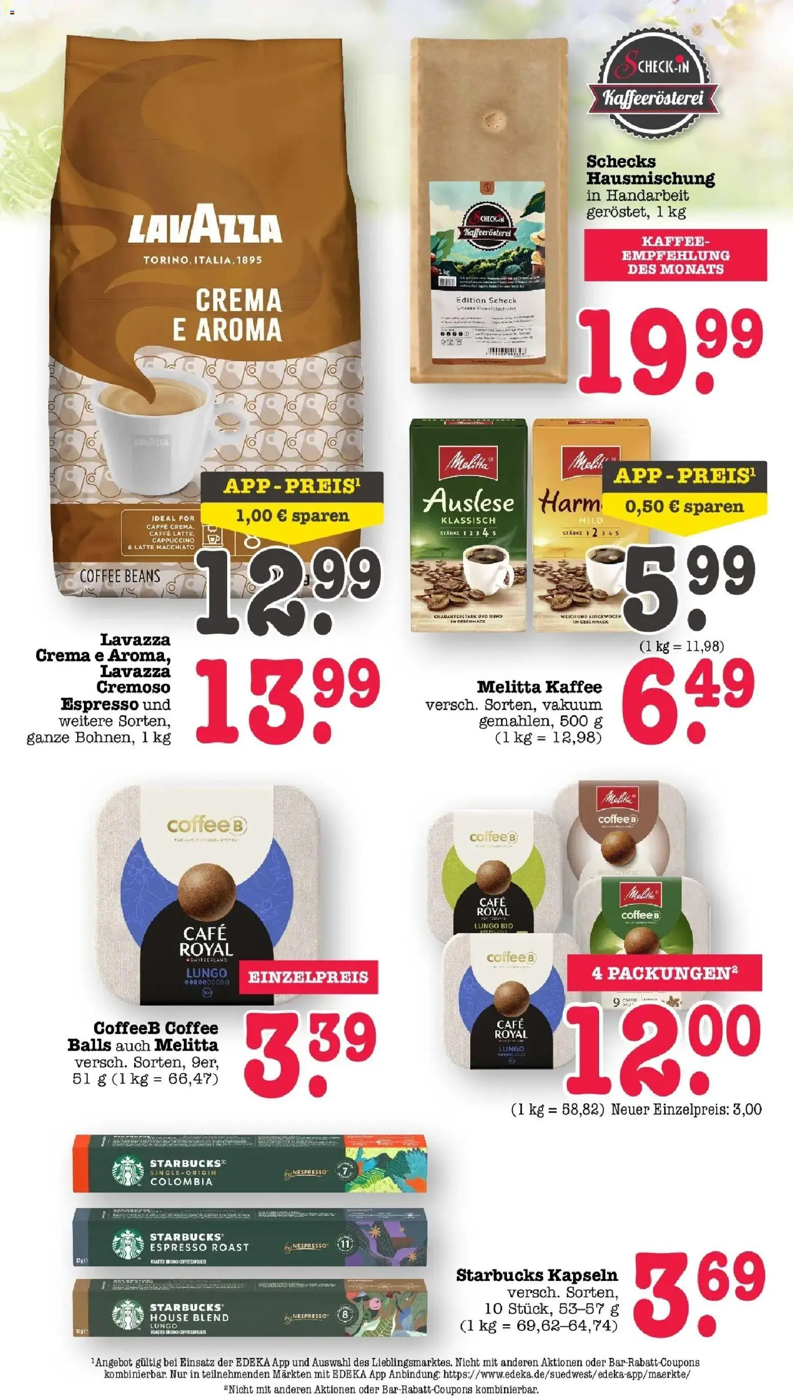 Angebote – gültig ab 30.03.2026 | Seite: 52 | Produkte: Melitta, Lavazza, Melitta kaffee, Starbucks