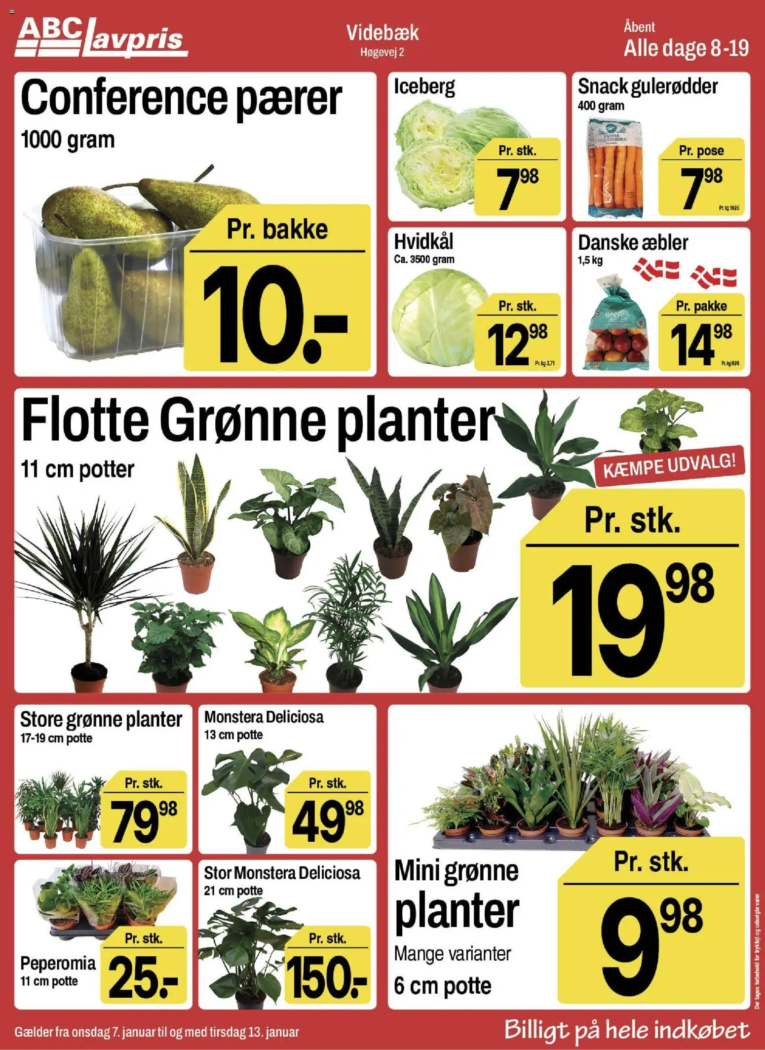 Abc Lavpris tilbudsavis – gyldig fra 07.01.2026 | Side: 3 | Produkter: Æbler, Gulerødder, Hvidkål, Pærer