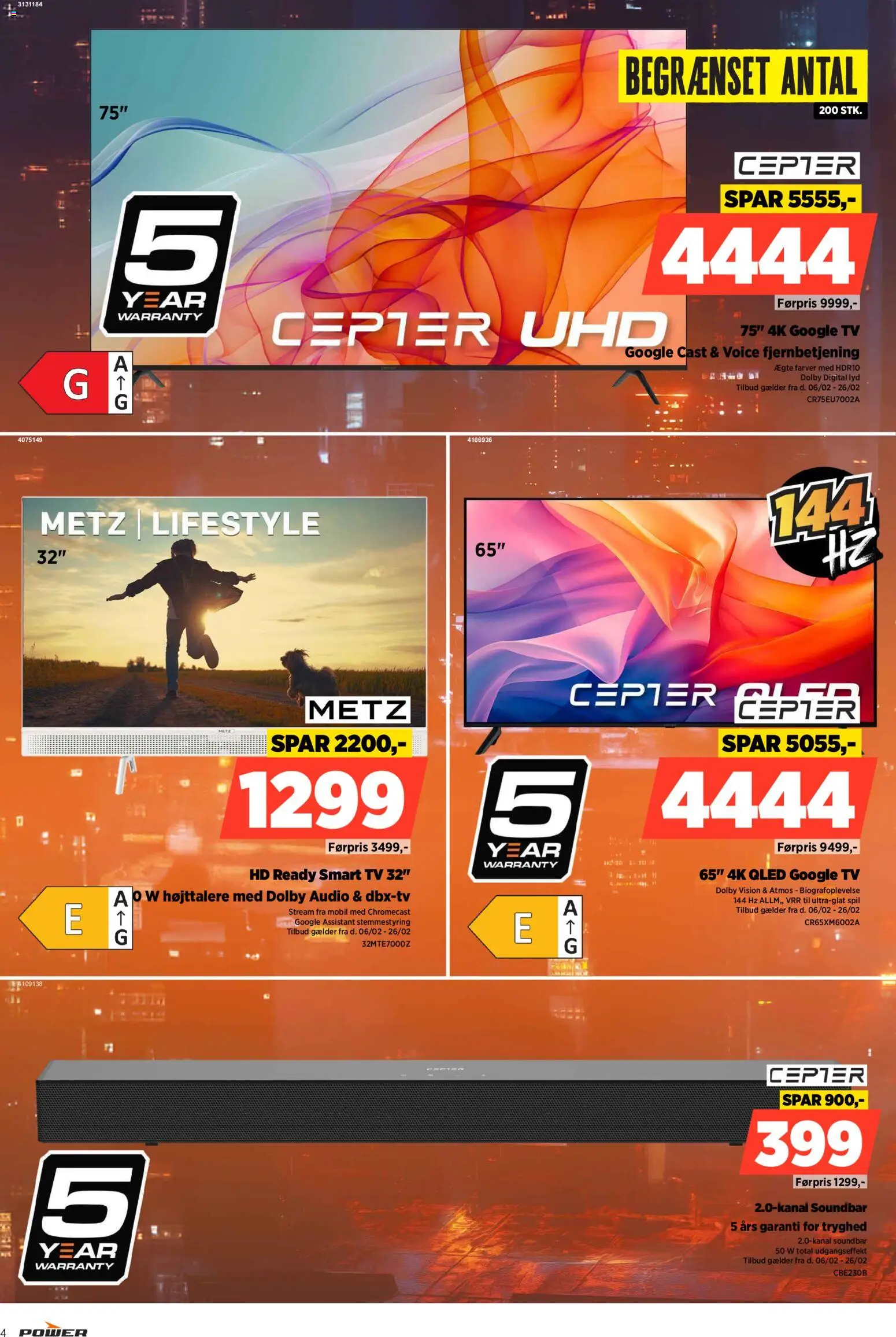 Power tilbudsavis – gyldig fra 13.02.2026 | Side: 4 | Produkter: Soundbar, Smart TV, Lyd, Spil