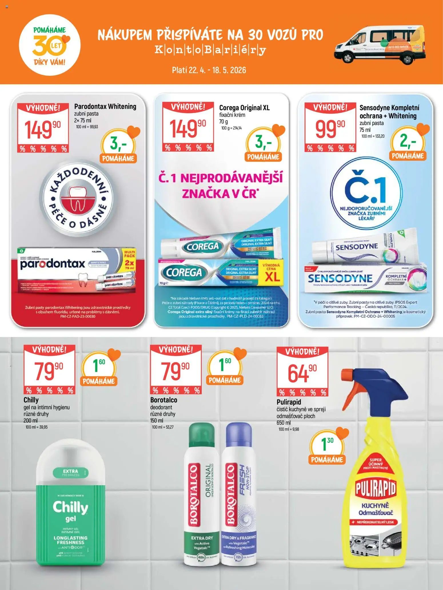 Globus leták - Pardubice od 22.04.2026 | Strana: 23 | Produkty: Deodorant, Corega, Krém, Odmašťovač