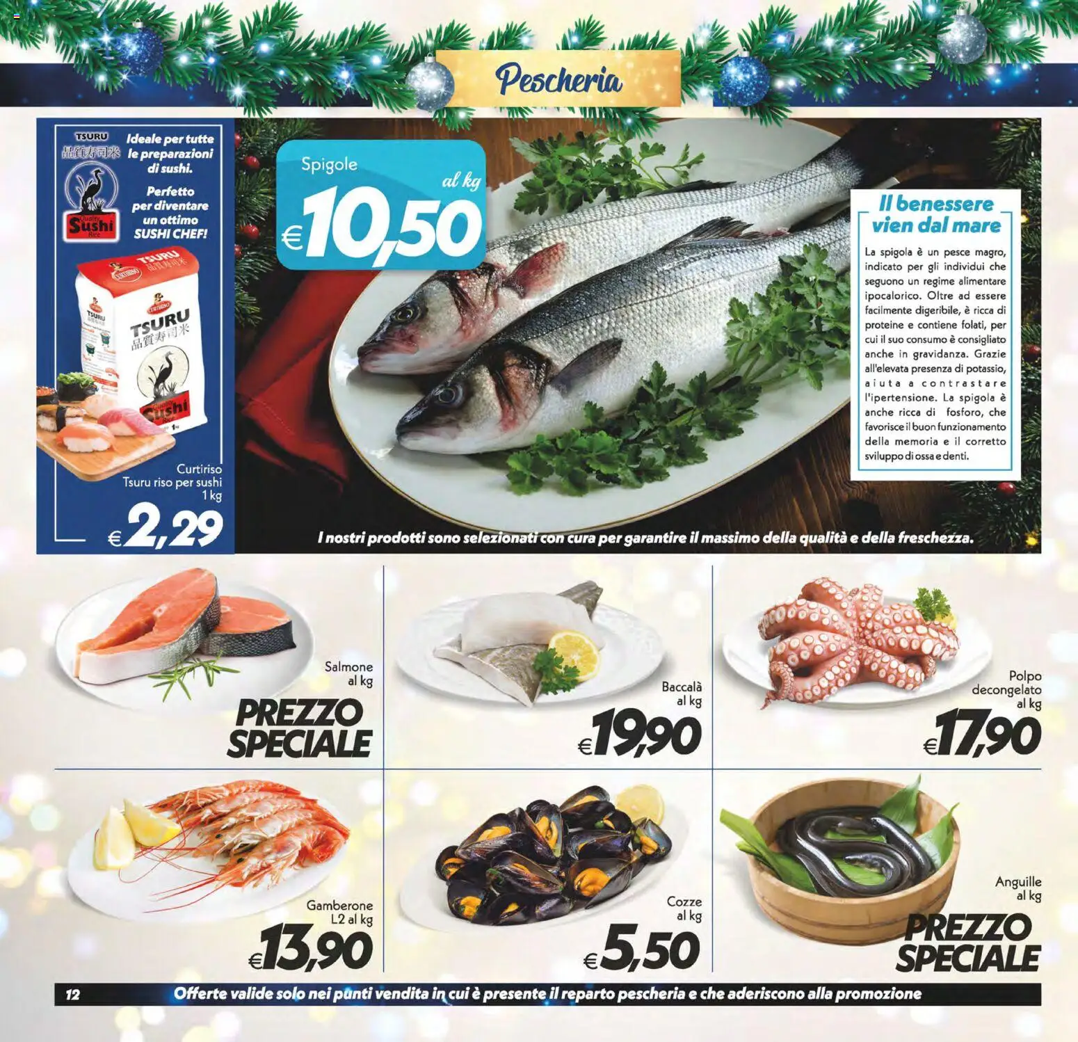 Volantino SuperConveniente del 27.12.2025 | Pagina: 12 | Prodotti: Riso, Pesce, Cozze, Polpo
