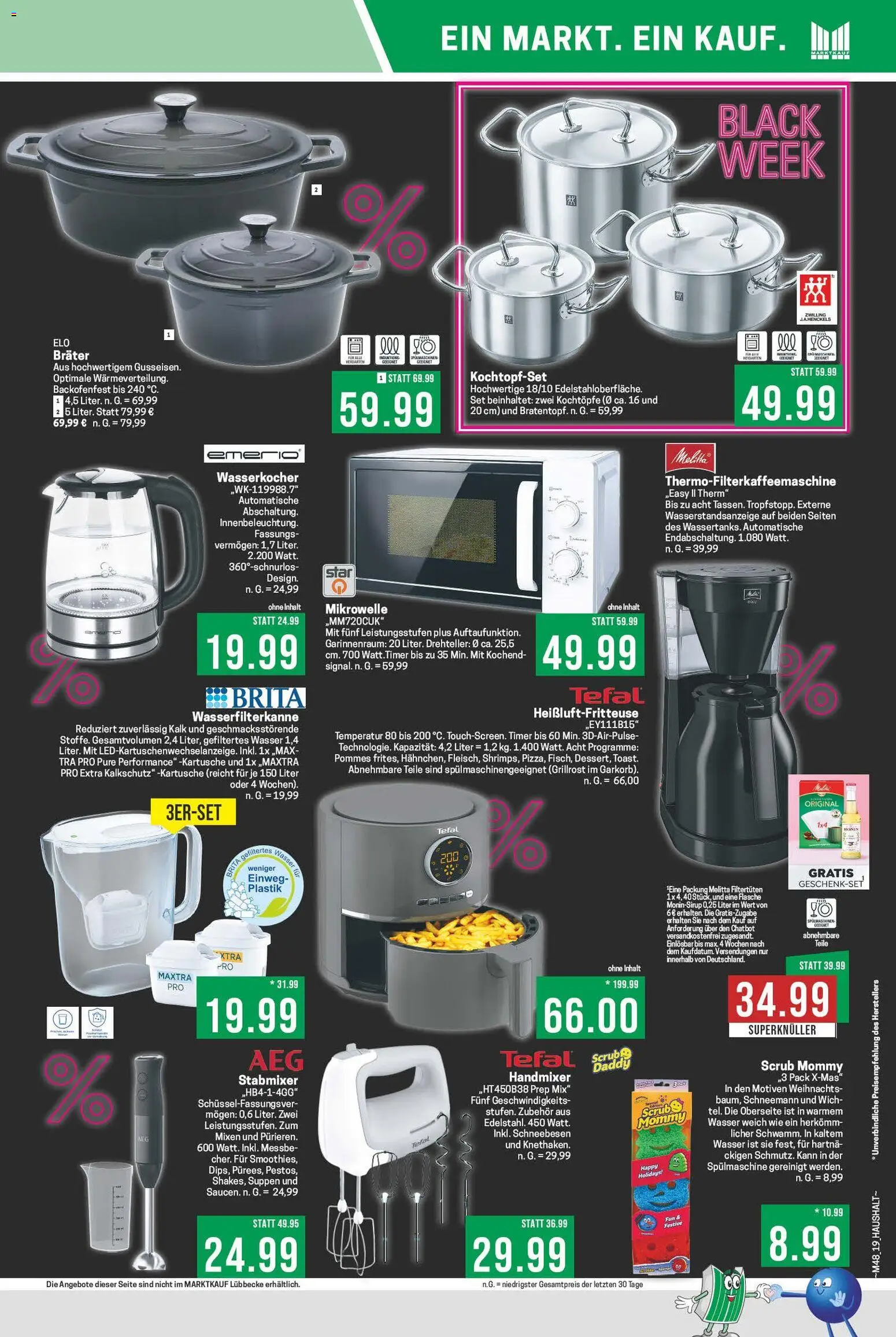 Marktkauf - Black Friday – gültig ab 24.11.2025 | Seite: 19 | Produkte: Melitta, Wasserkocher, Handmixer, Heißluftfritteuse