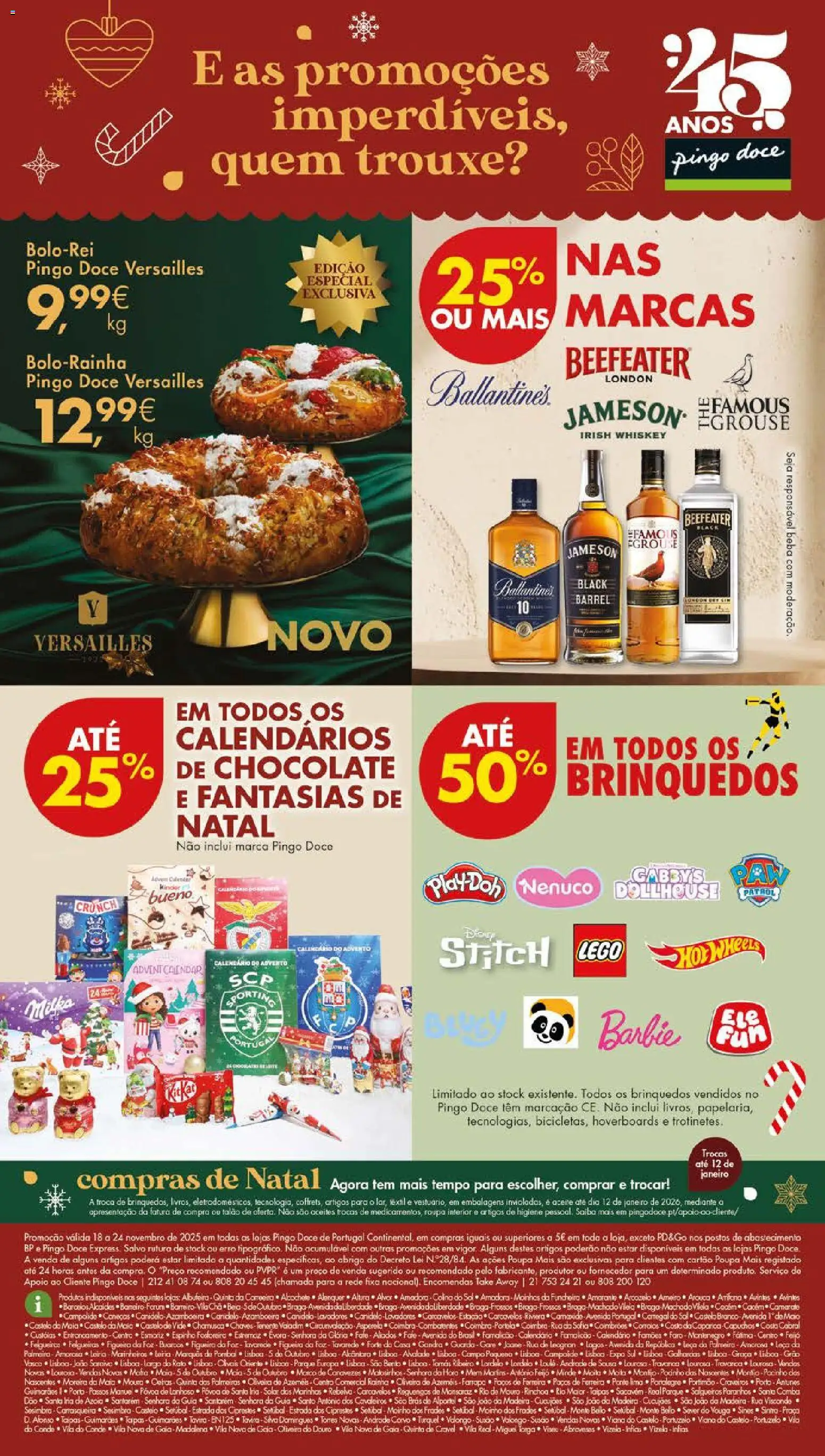 Pingo Doce - Black Friday │ válido de 18.11.2025 | Página: 45 | Produtos: Whisky, Roupa interior, Chocolate, Gin