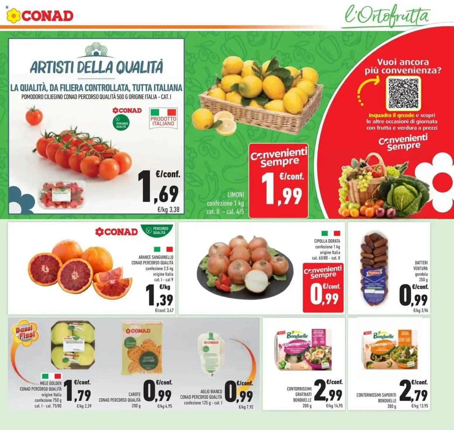 Volantino Conad del 25.02.2026 | Pagina: 9 | Prodotti: Mele, Frutta, Carote, Aglio