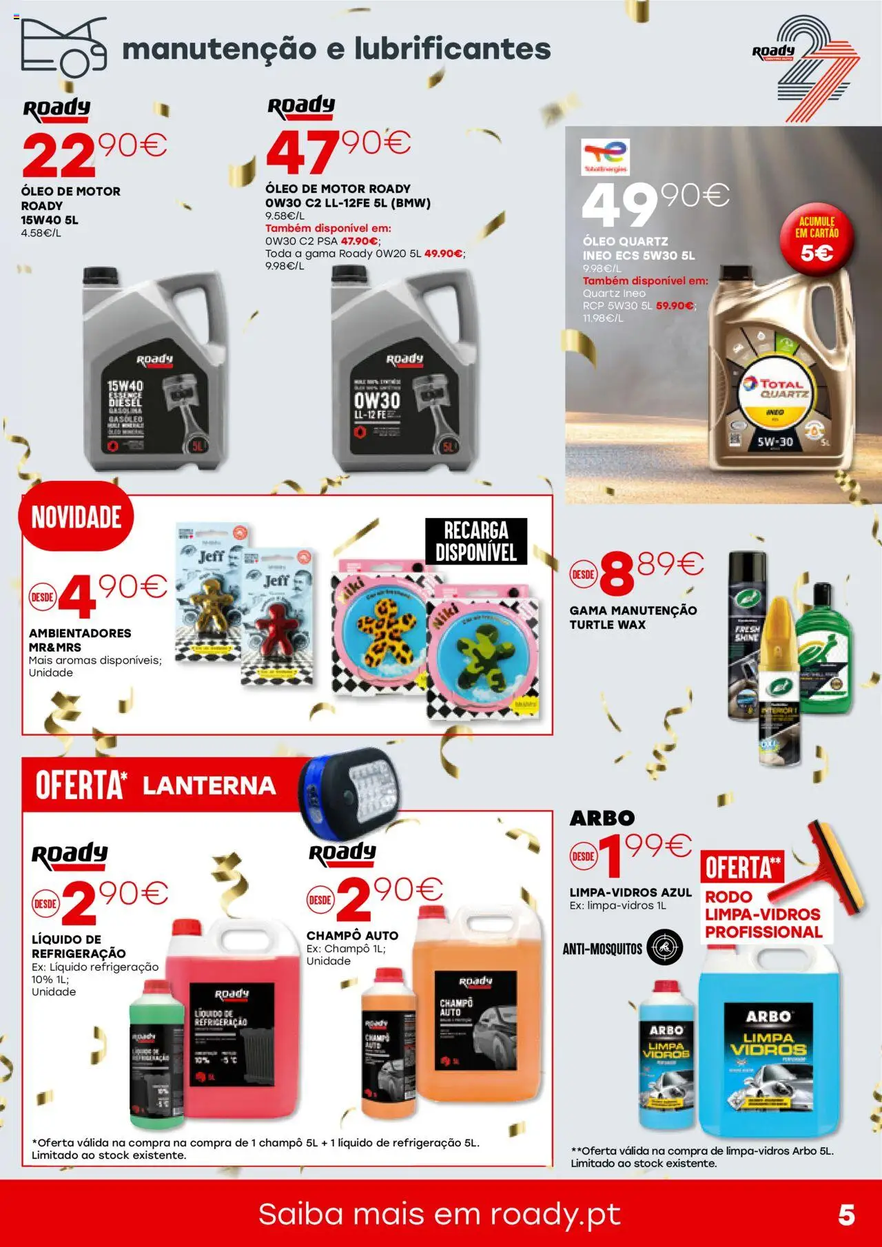 Roady folheto │ válido de 29.05.2025 | Página: 5 | Produtos: Limpa vidros, Lanterna, Óleo