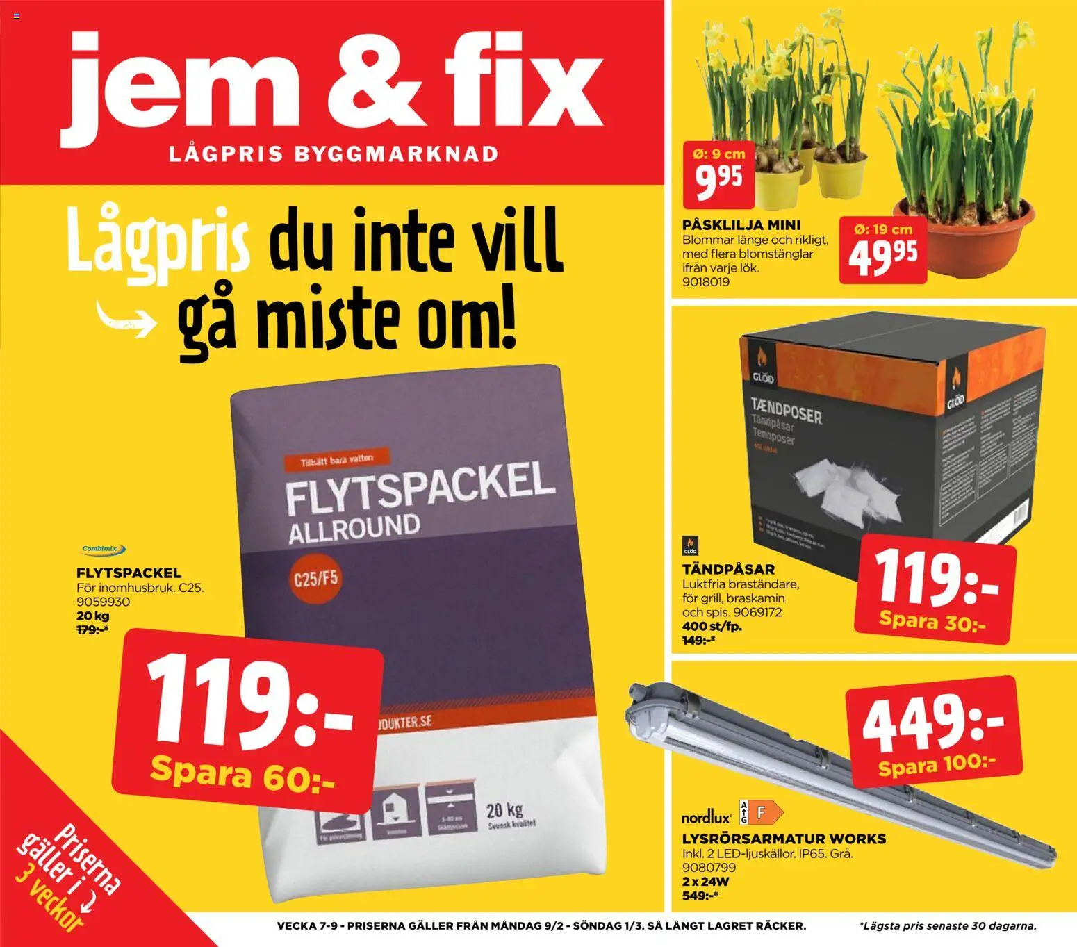Jem & Fix reklamblad aktuell från 08.02.2026 | Sida: 1