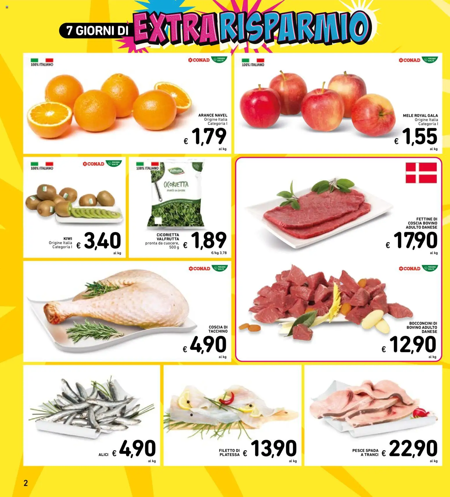Volantino Spazio Conad del 28.10.2025 | Pagina: 29 | Prodotti: Mele, Arance, Pesce, Tacchino