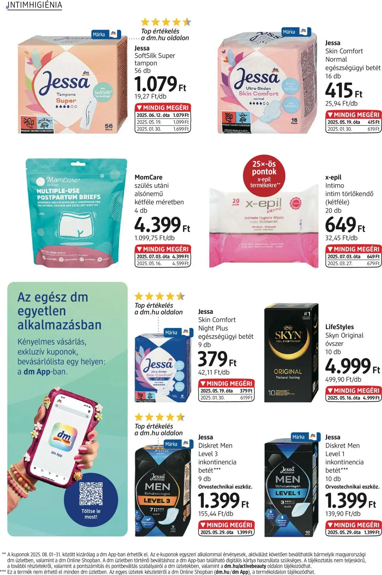 DM Drogerie Markt akciós ujság - amely érvényes a következő dátumtól: 14.08.2025 | Oldal: 12 | Termékek: Body, Törlőkendő, Óvszer, Bugyi