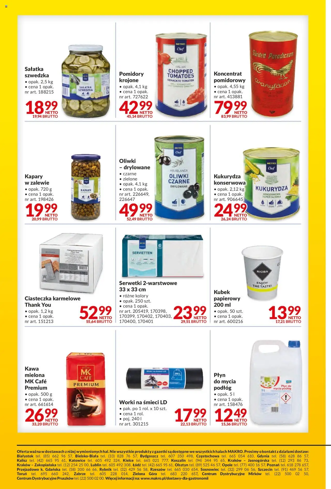 Makro Gazetka - Dostawy dla gastronomii od 27.05.2025 | Strona: 7 | Produkty: Płyn do mycia podłóg, Koncentrat pomidorowy, Kawa, Ciasteczka
