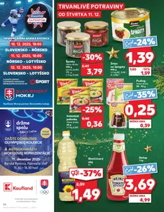 Kaufland leták platný od 11.12.2025 | Strana: 46 | Produkty: Puding, Čokoláda, Slnečnicový olej, Špagety