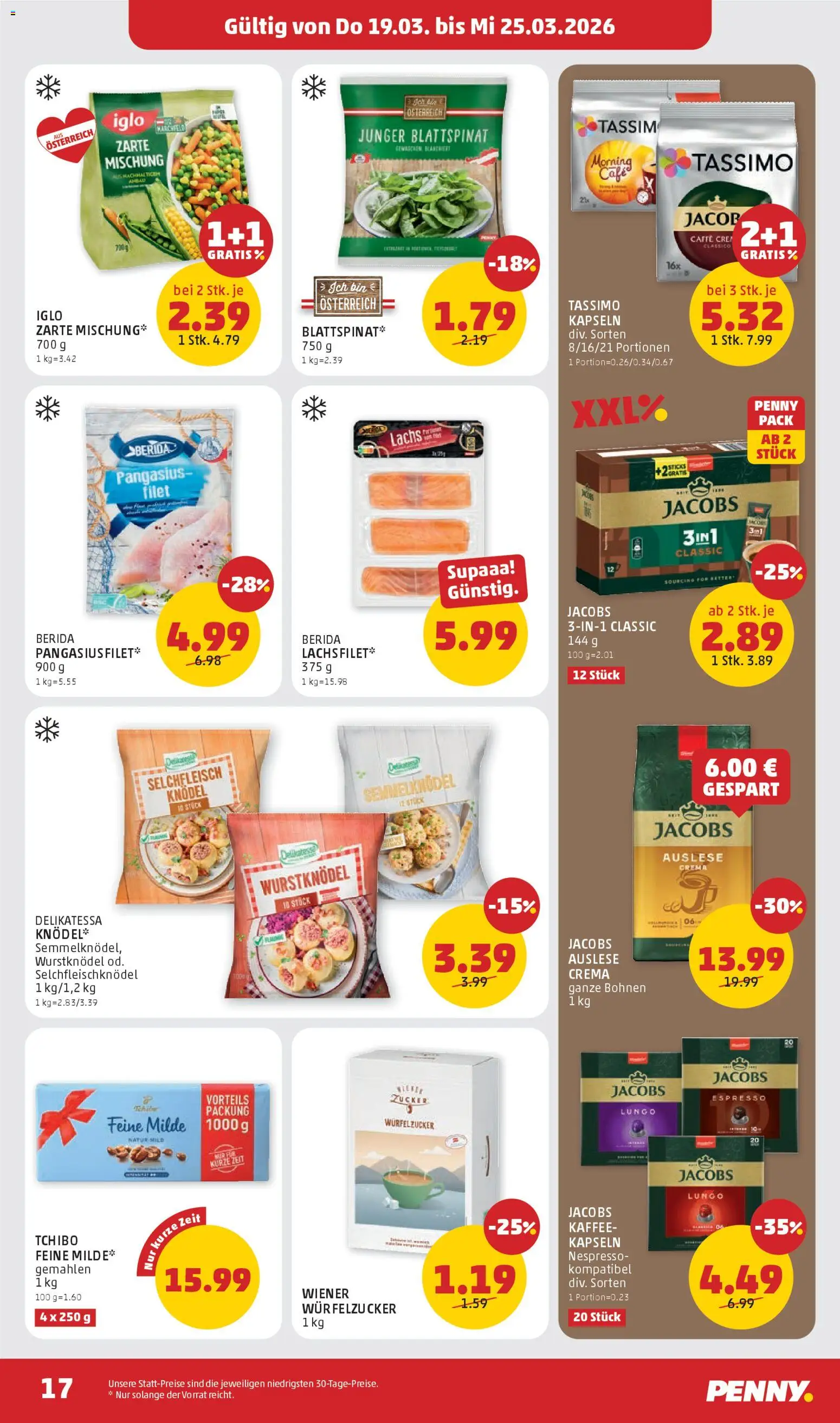 Penny Markt - Flugblatt gültig ab 19.03.2026 | Seite: 17 | Produkte: Zucker, Kaffee