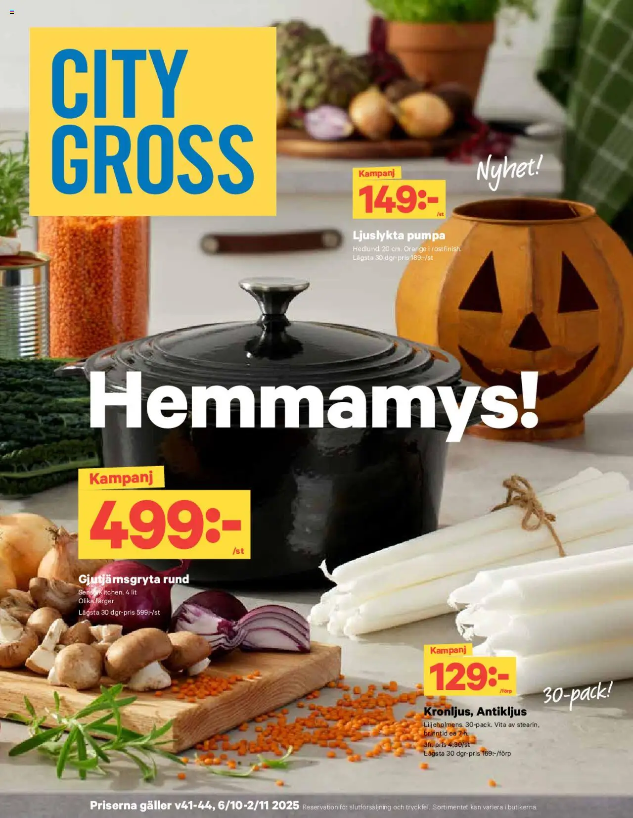 City Gross reklamblad aktuell från 06.10.2025 | Sida: 10 | Produkter: Galler, Pumpa