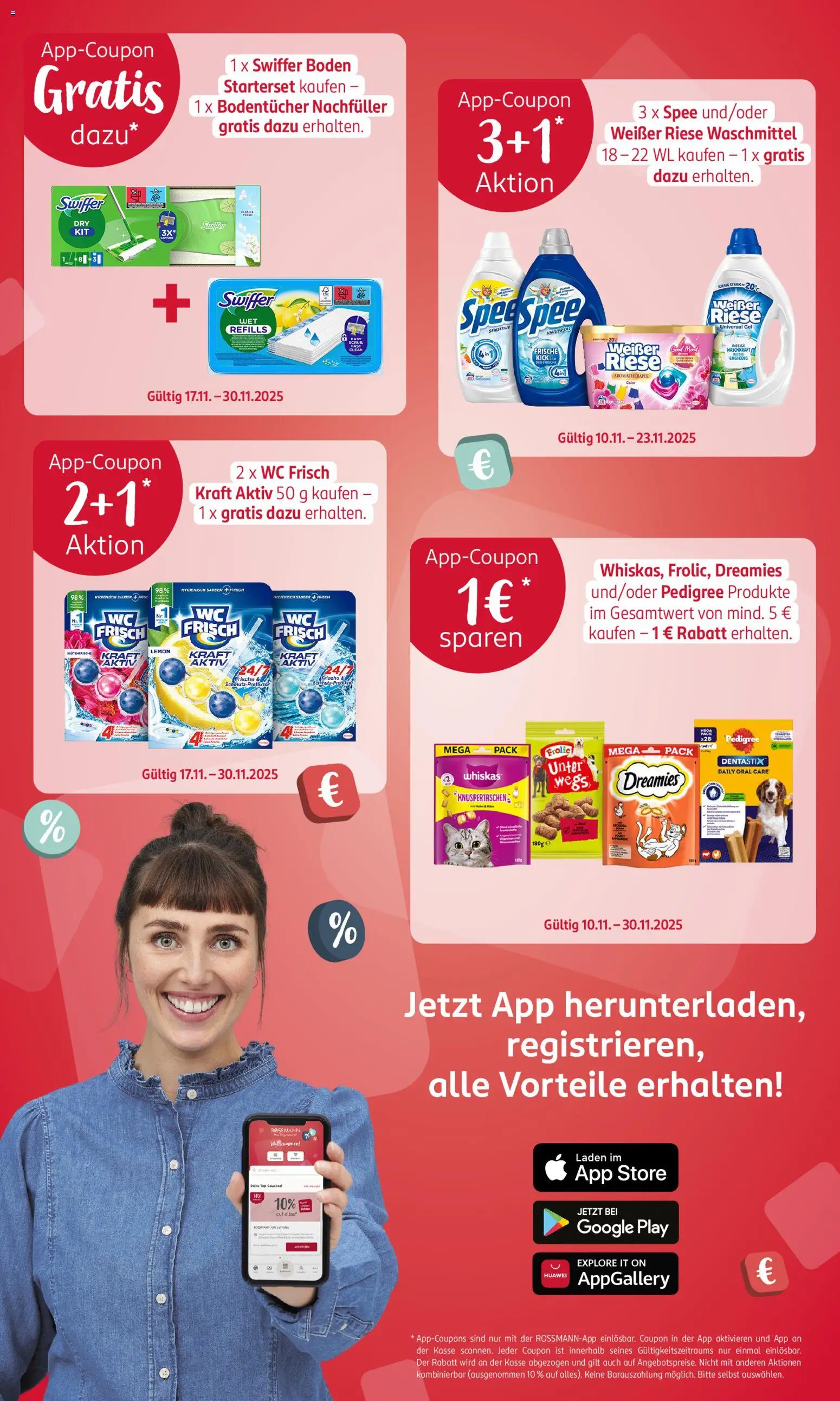 Rossmann App-Angebote	 – gültig ab 15.11.2025 | Seite: 3 | Produkte: Huawei, Spee, Waschmittel, Pedigree