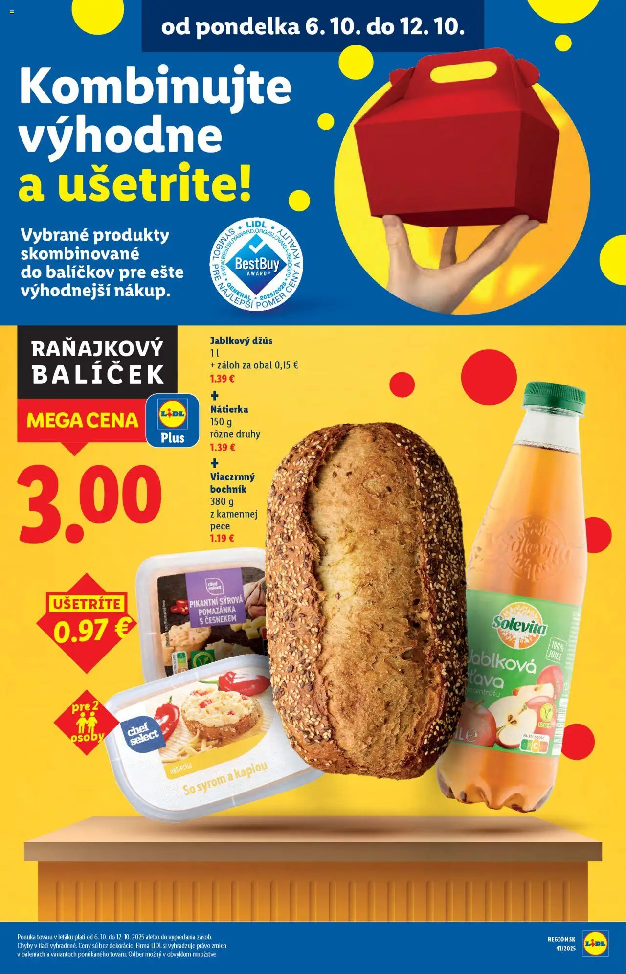Nové Lidl akcie – leták je platný od 06.10.2025 | Strana: 42 | Produkty: Džús, Apple