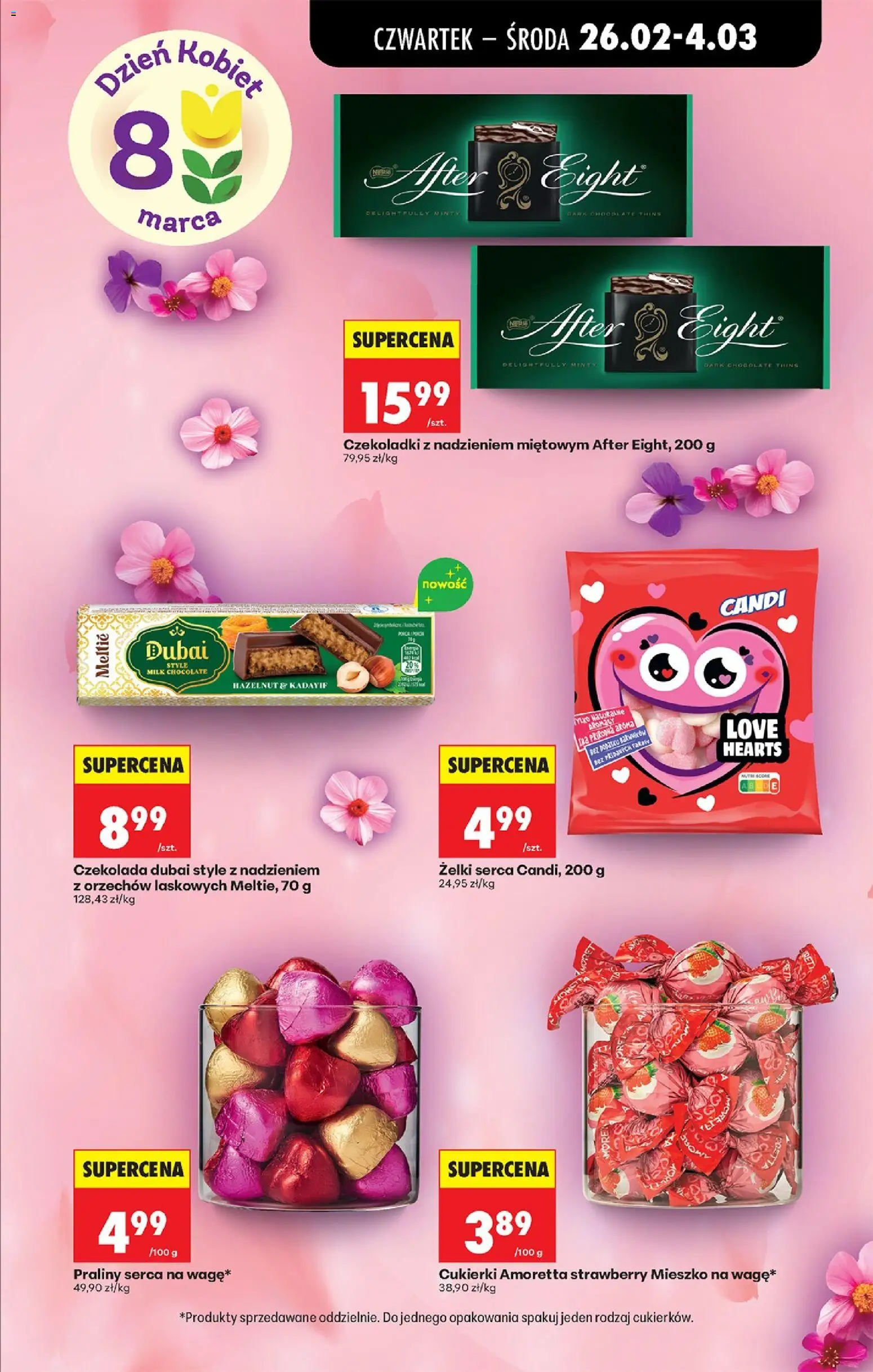 Biedronka gazetka - Oferta w tym tygodniu od 26.02.2026 | Strona: 55 | Produkty: Praliny, Żelki, Czekoladki z nadzieniem miętowym, Czekolada