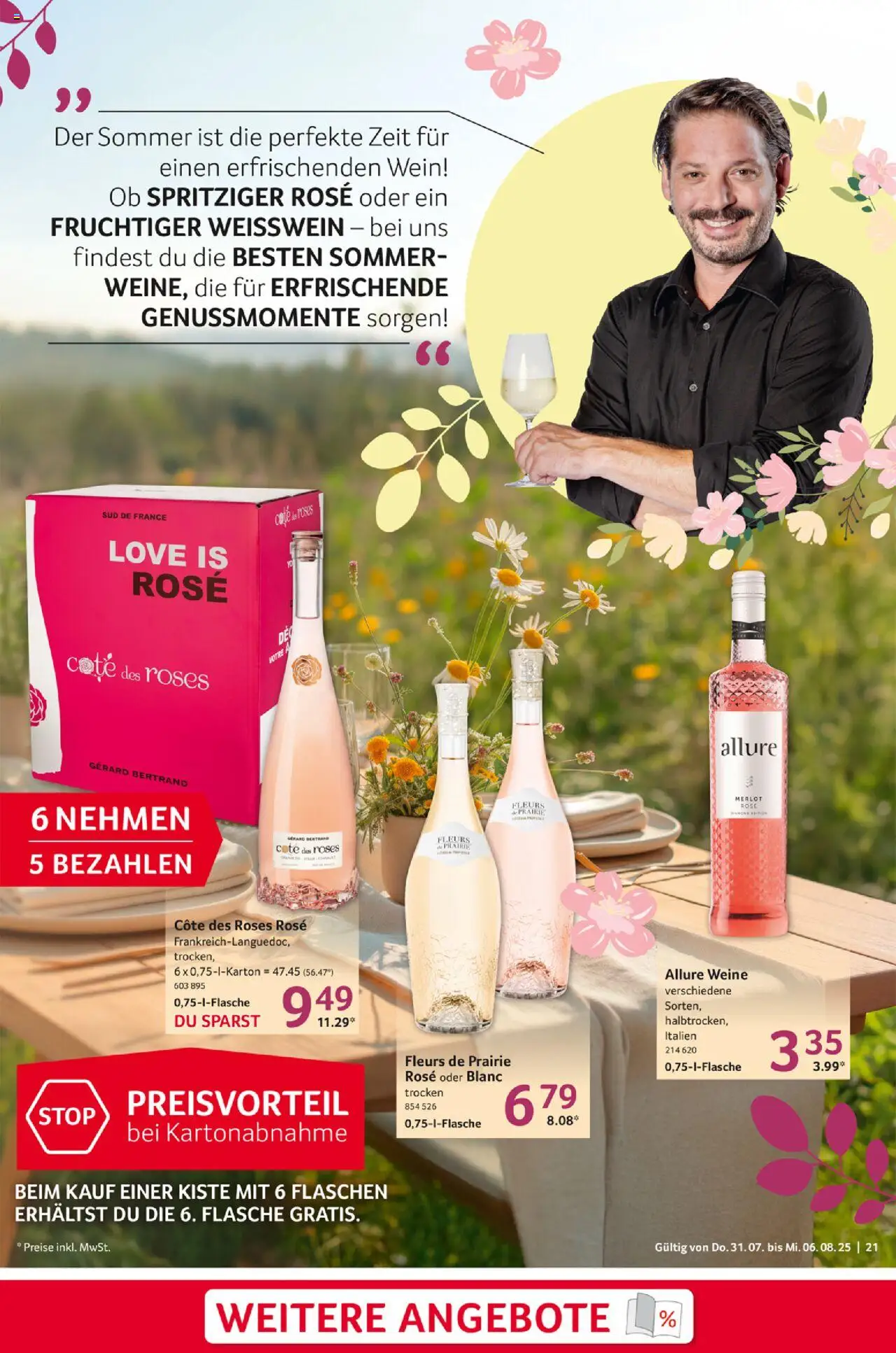 Selgros Prospekt 	 - gültig ab dem 31.07.2025 | Seite: 21 | Produkte: Weißwein, Merlot, Wein