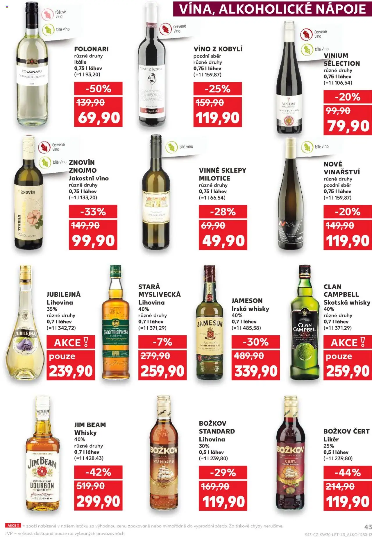 Kaufland leták - Praha 8 od 23.07.2025 | Strana: 43 | Produkty: Whiskey, Jim Beam, Bourbon, Whisky