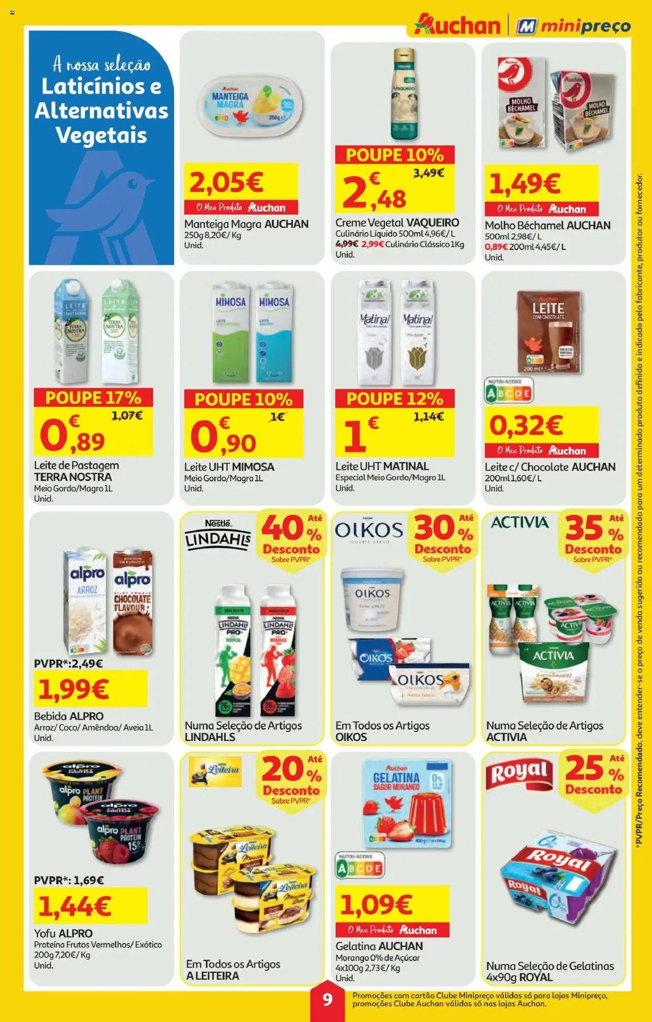Minipreço folheto │ válido de 04.09.2025 | Página: 9 | Produtos: Aveia, Manteiga, Iogurte, Açúcar