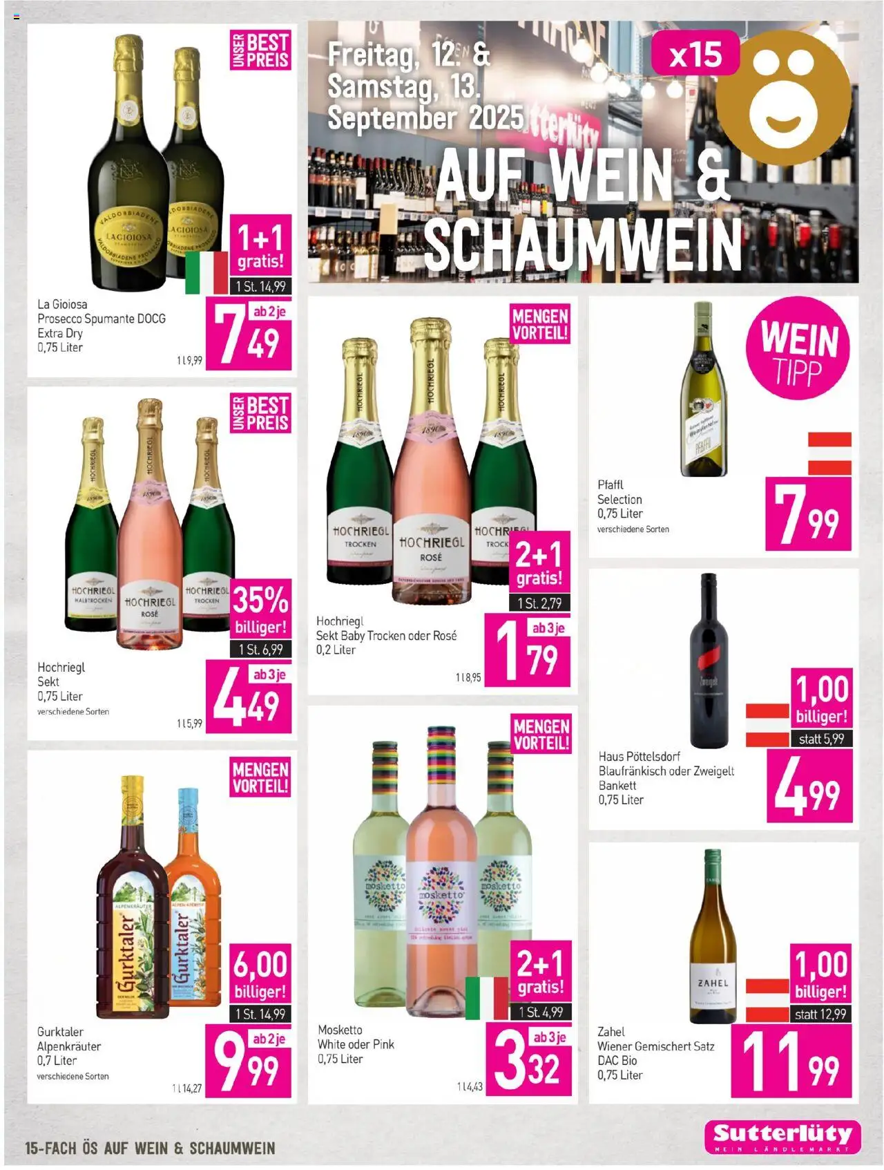 Sutterlüty Flugblatt gültig ab 11.09.2025 | Seite: 13 | Produkte: Wein