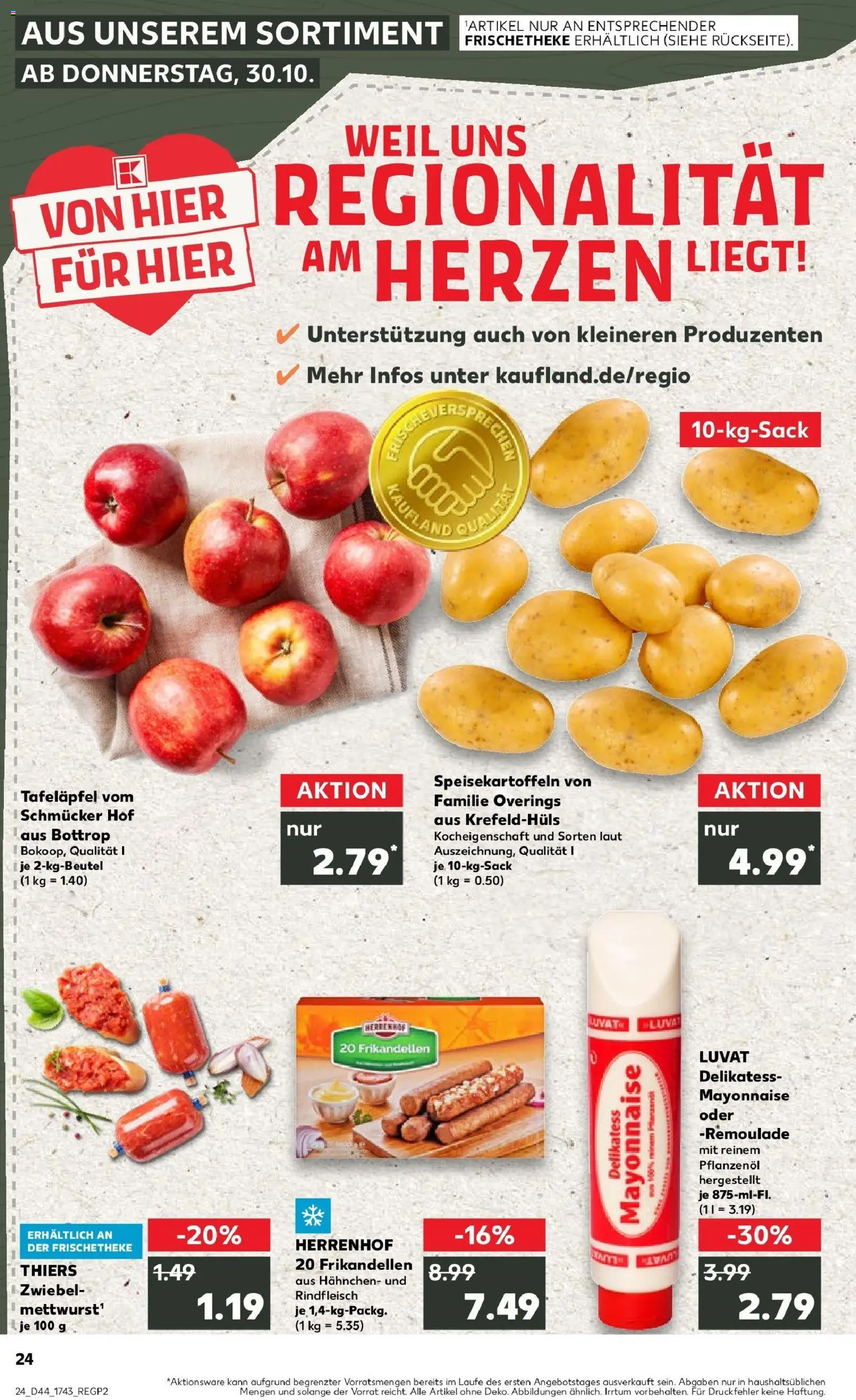 Kaufland prospekt Dorsten	 – gültig ab 30.10.2025 | Seite: 24 | Produkte: Hahnchen, Mayonnaise, Rindfleisch