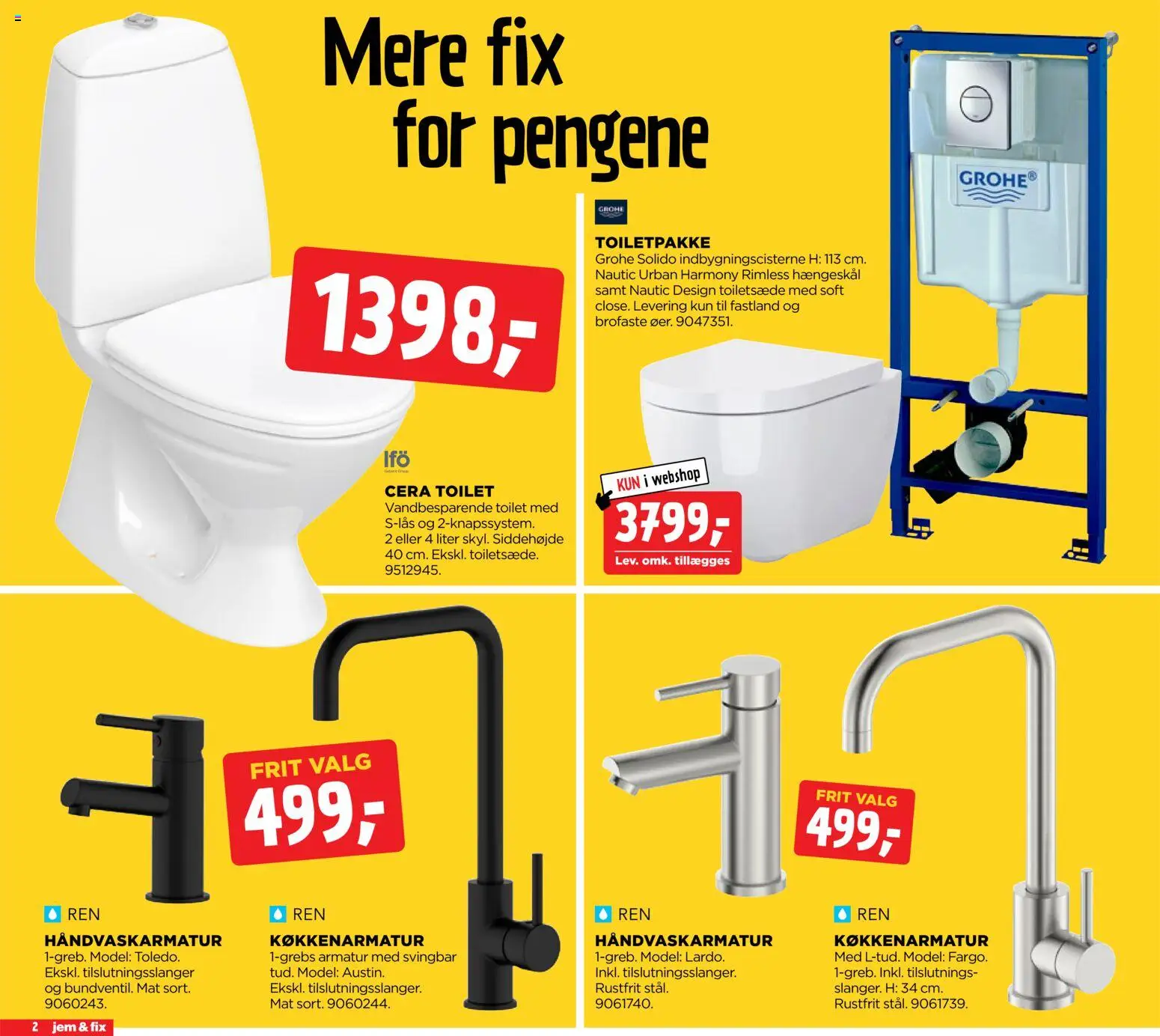 Jem & fix tilbudsavis – gyldig fra 25.01.2026 | Side: 2 | Produkter: Toilet