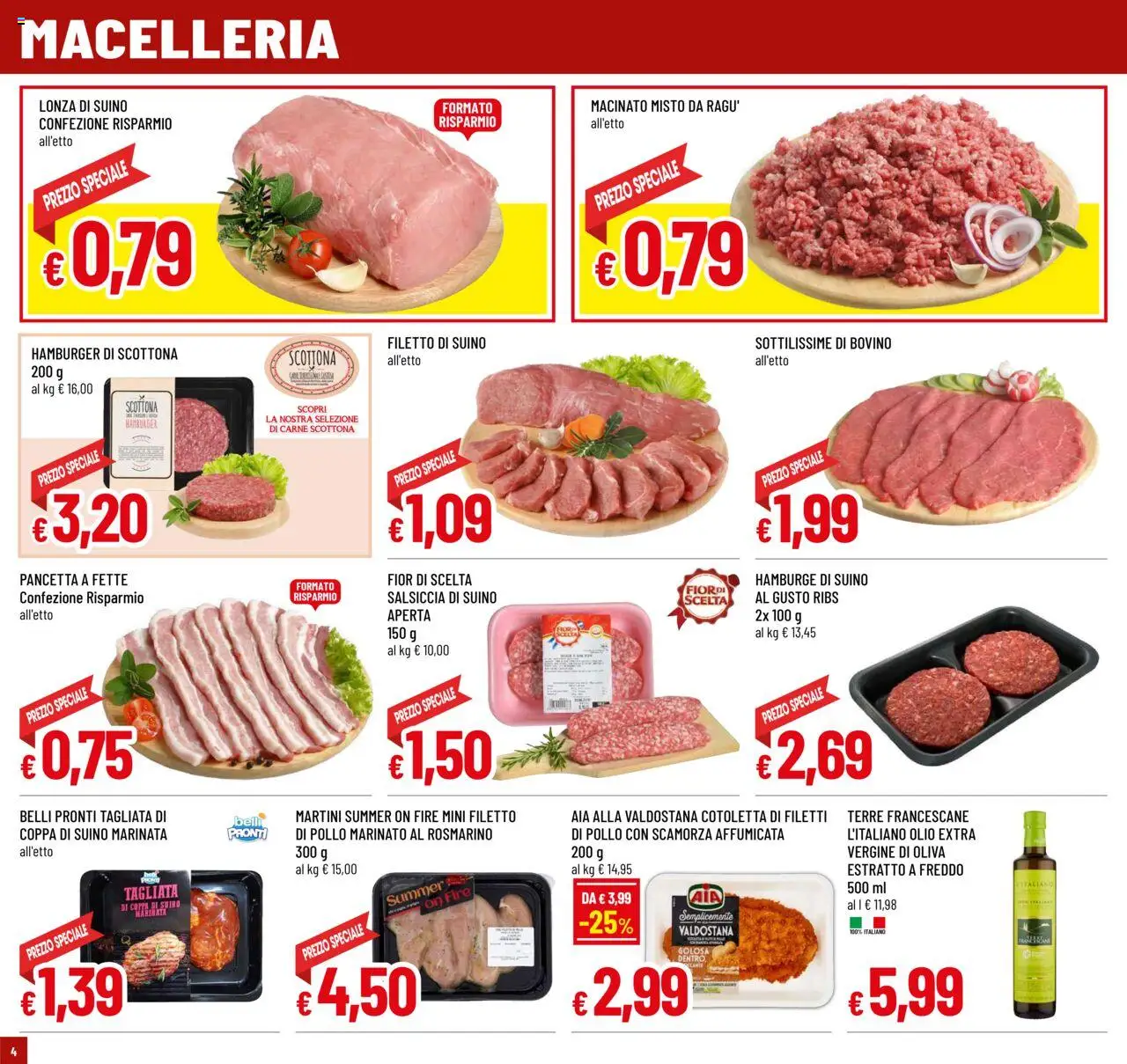 Volantino Galassia del 21.08.2025 | Pagina: 4 | Prodotti: Bovino, Rosmarino, Pollo, Hamburger