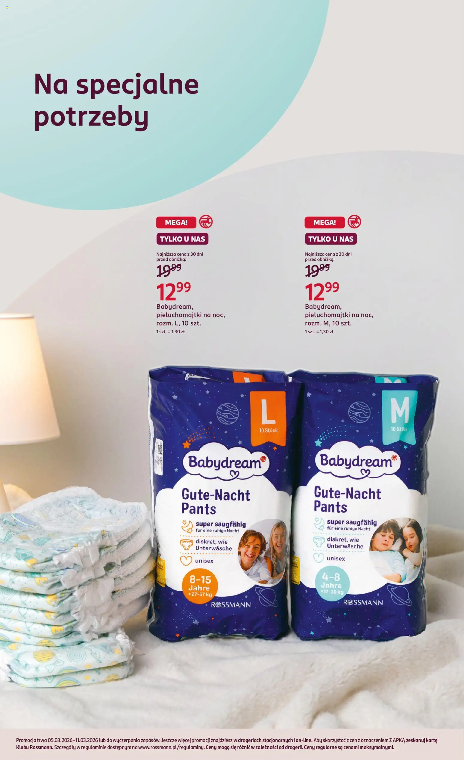 Rossmann gazetka od 05.03.2026 | Strona: 2 | Produkty: Pieluchomajtki