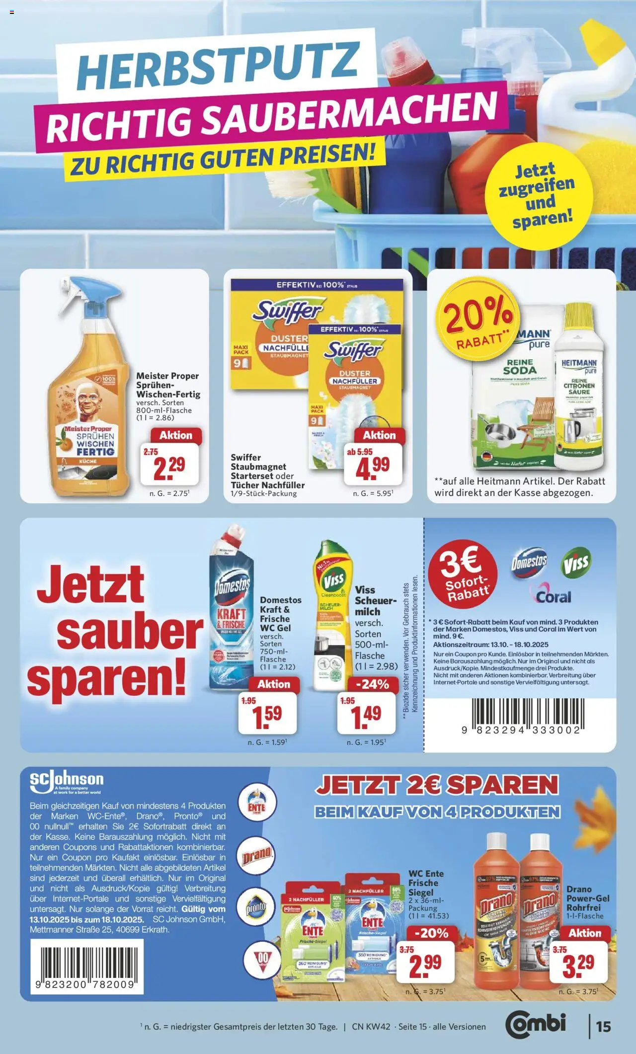 Combi Prospekt 	 – gültig ab 13.10.2025 | Seite: 17 | Produkte: Coral, Küche, Swiffer, Ente