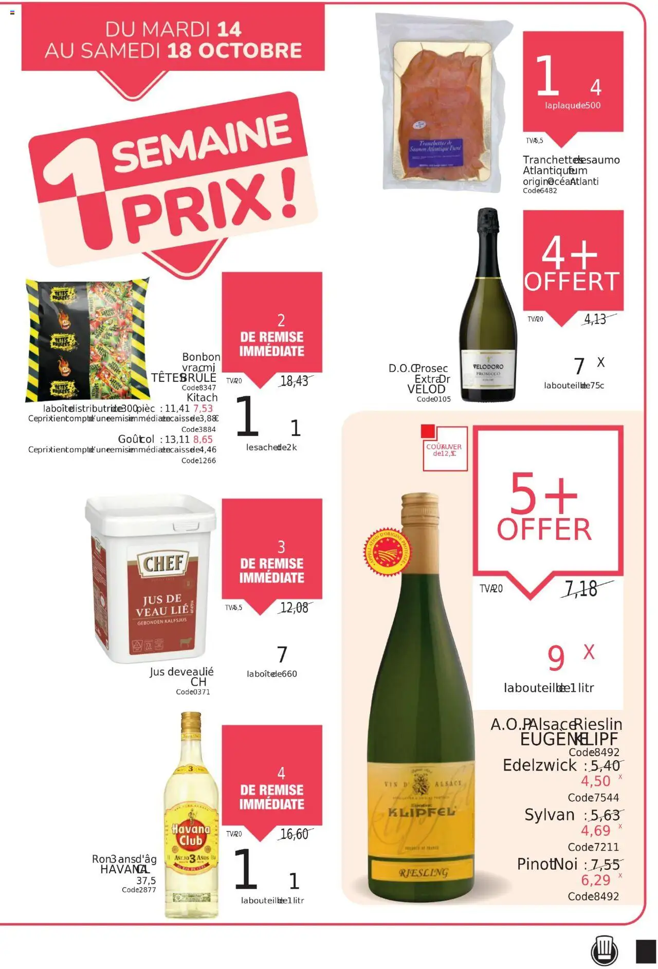 {H1} | Page: 7 | Produits: Prosecco, Jus, Vin, Saumon