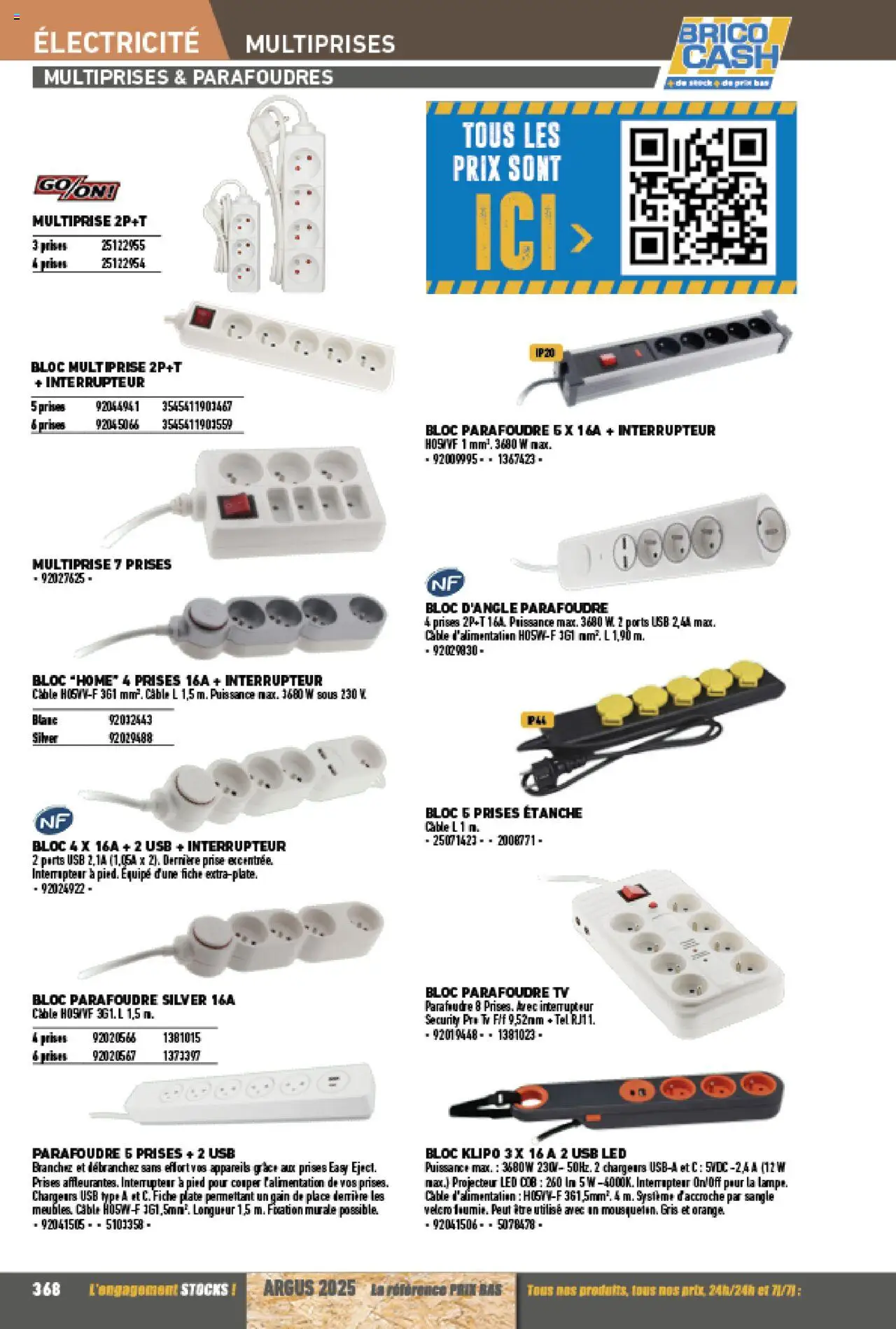 {H1} | Page: 368 | Produits: Câble, Prises, Prise, Projecteur