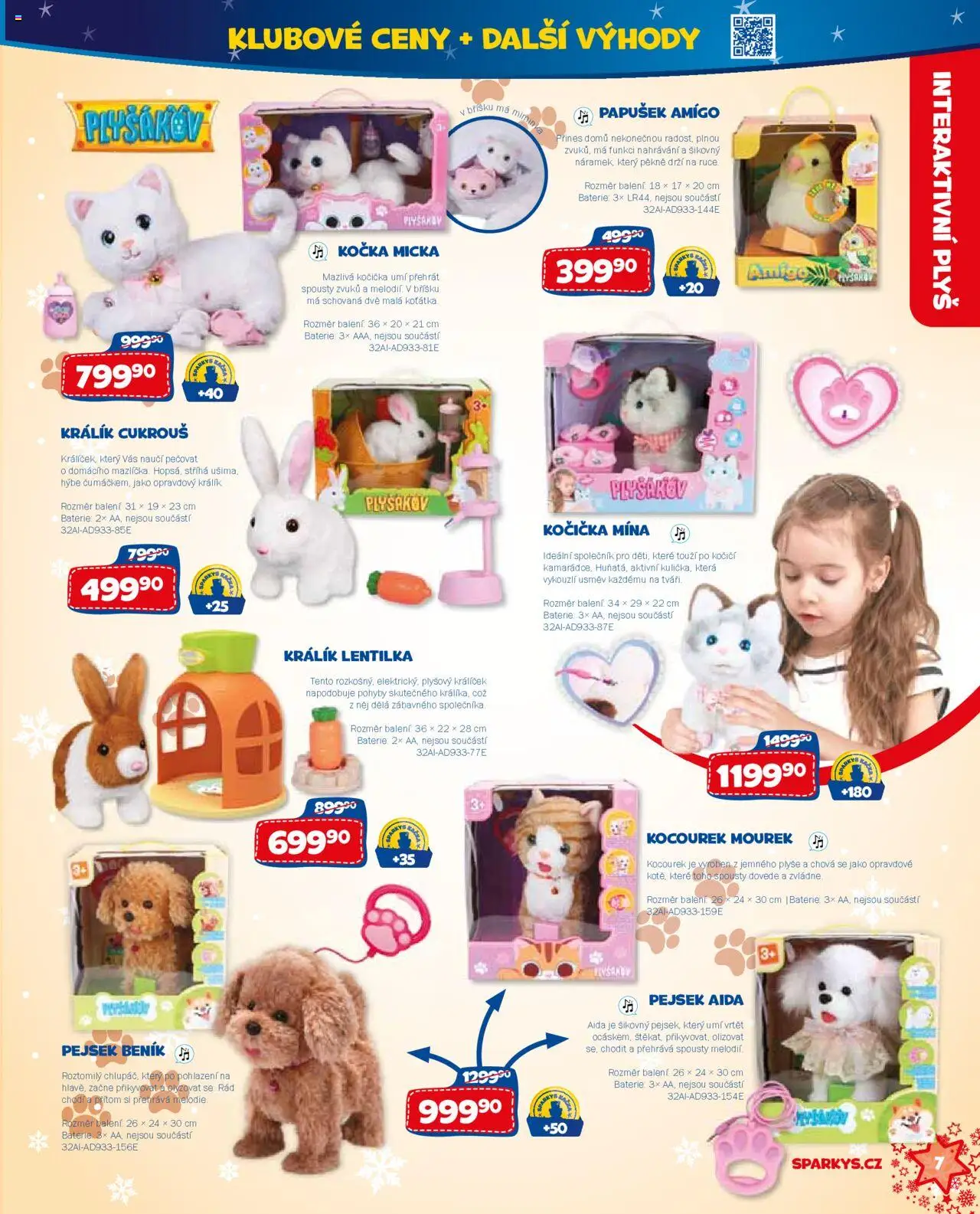 Sparkys katalog Vánoce od 01.10.2025 | Strana: 7 | Produkty: Králík, Baterie