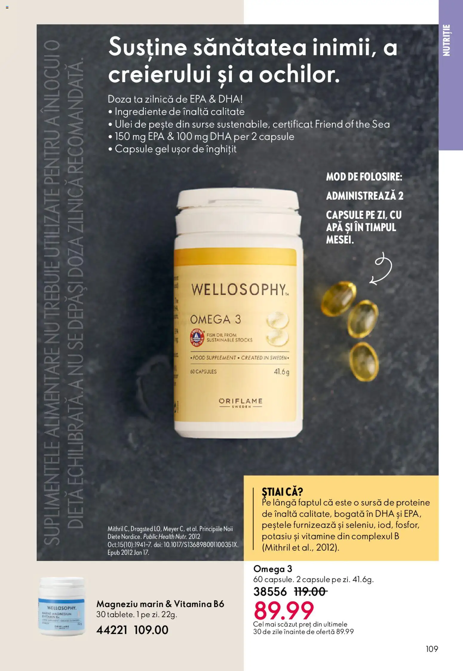 Noul catalog Oriflame – valabil de la 15.04.2026 | Pagină: 109 | Produse: Masaüstü kılıfı, Ulei, Pește, Apă