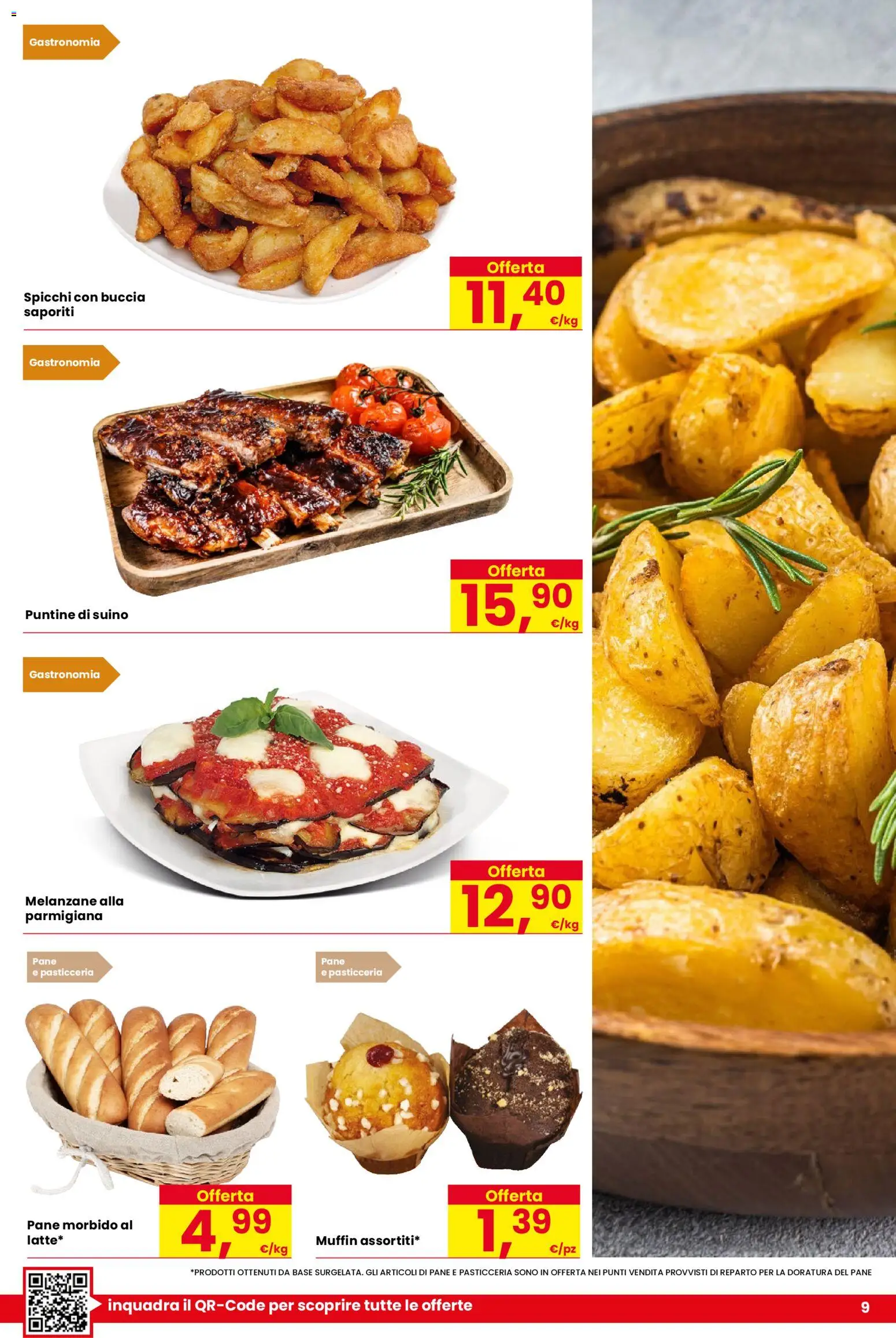 Volantino Despar del 08.01.2026 | Pagina: 9 | Prodotti: Pane, Suino, Muffin, Melanzane